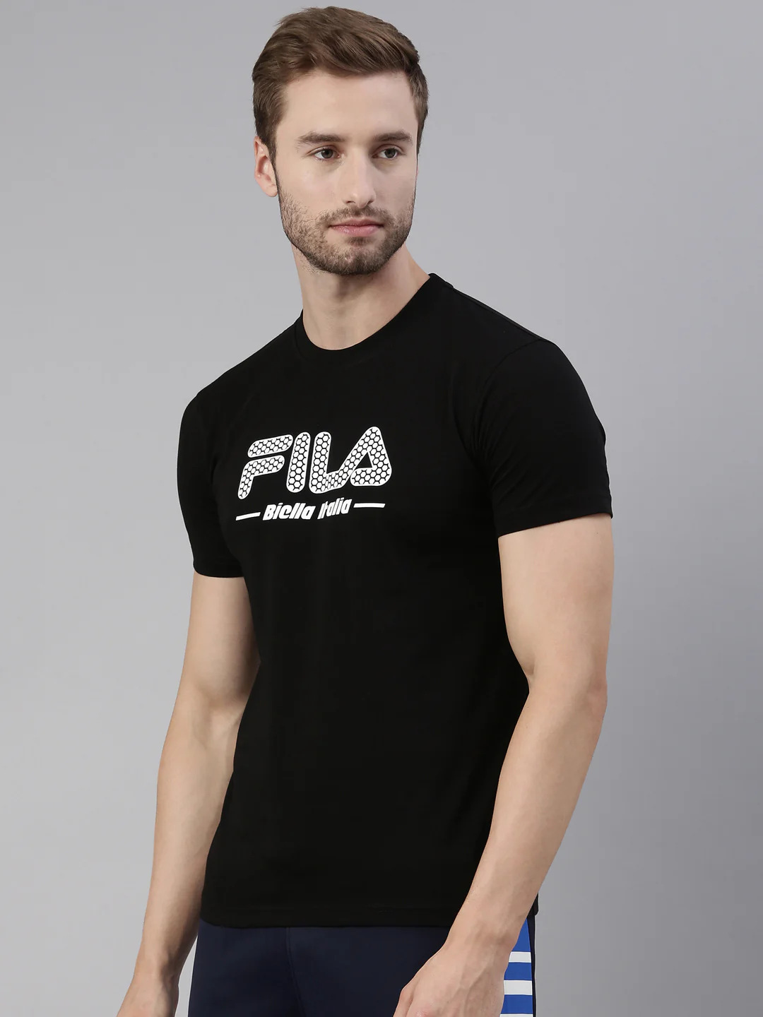 Fila Black Akoto Men's Logo T-Shirt - Image 3