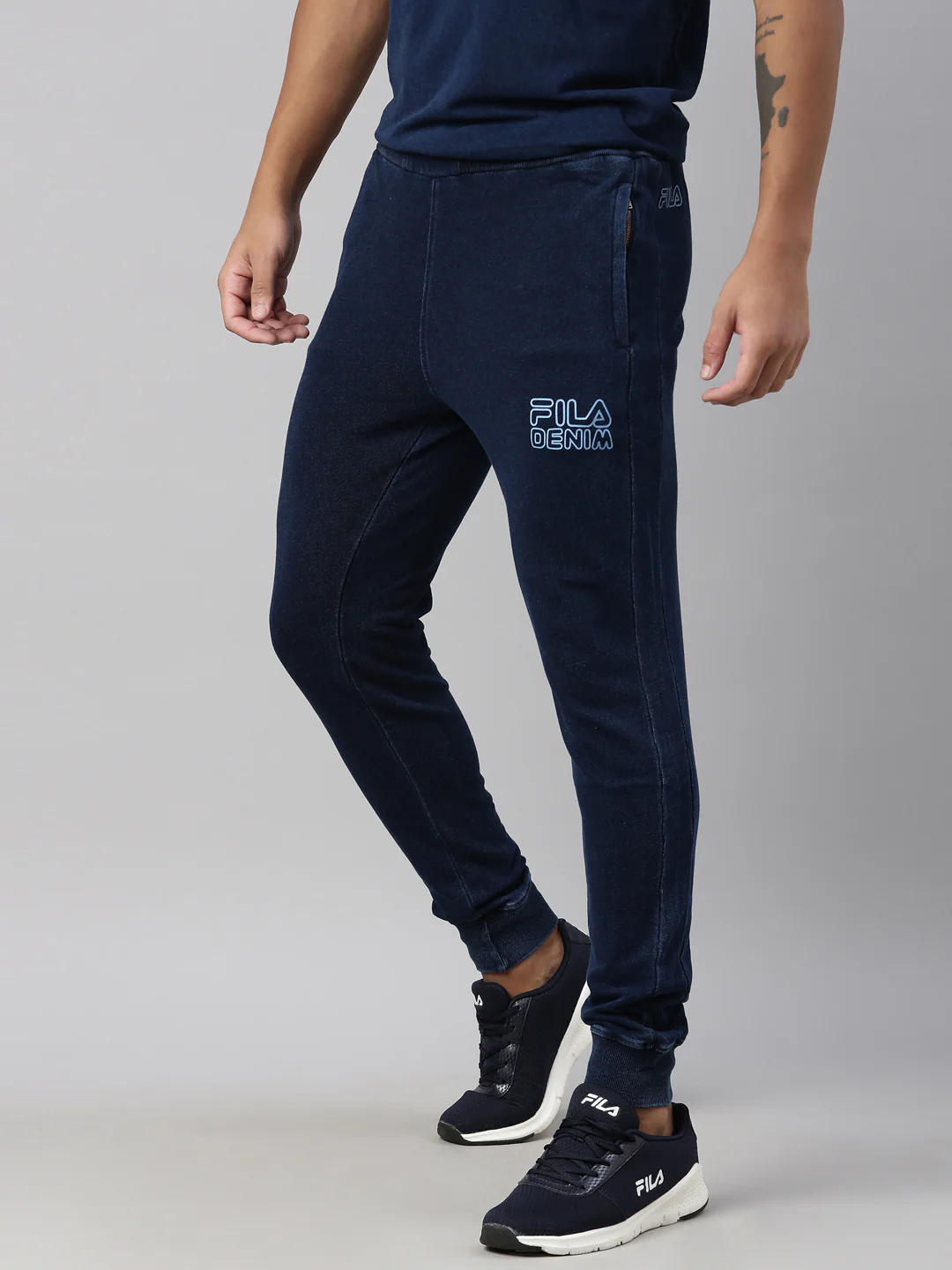 Fila Black Miles Men's Ribbed Jogger - Image 3