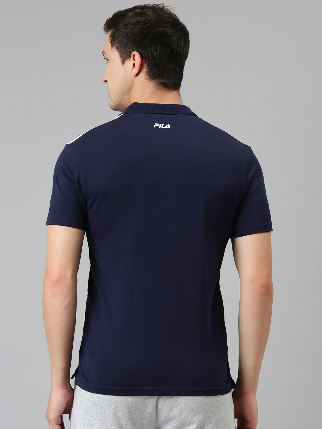 Fila Grey Somnath Men's Cut and Sew Polo - Image 5