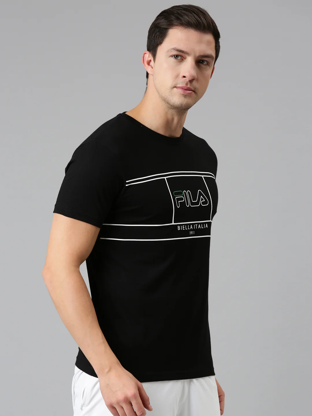 Fila Grey Giridhar Men's Graphic T-Shirt - Image 4