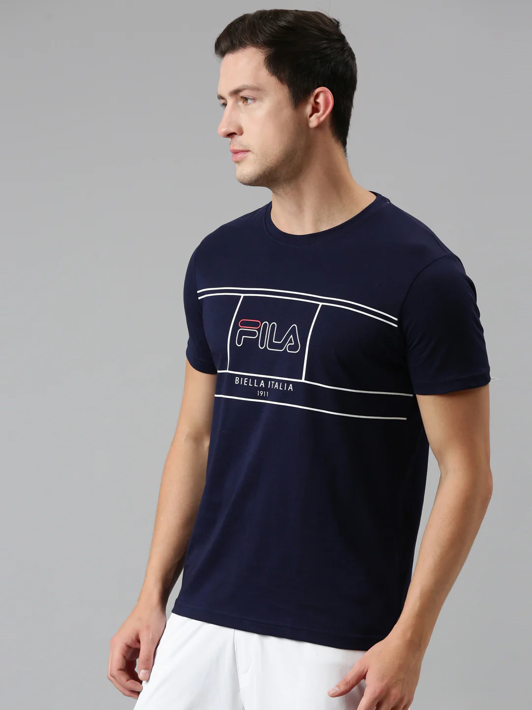 Fila Grey Giridhar Men's Graphic T-Shirt - Image 3