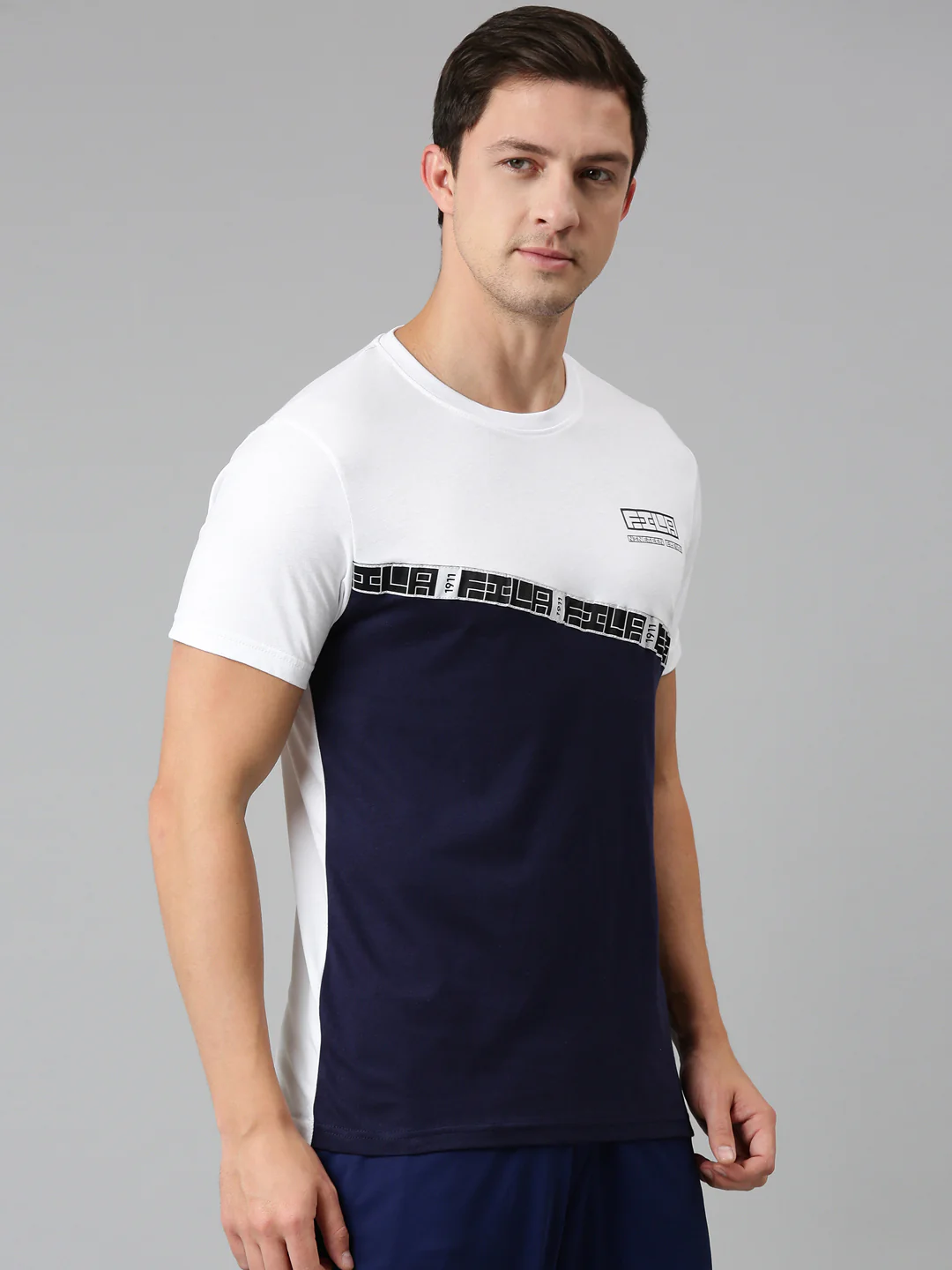 Fila Grey Sahil Men's Cut and Sew T-Shirt - Image 4