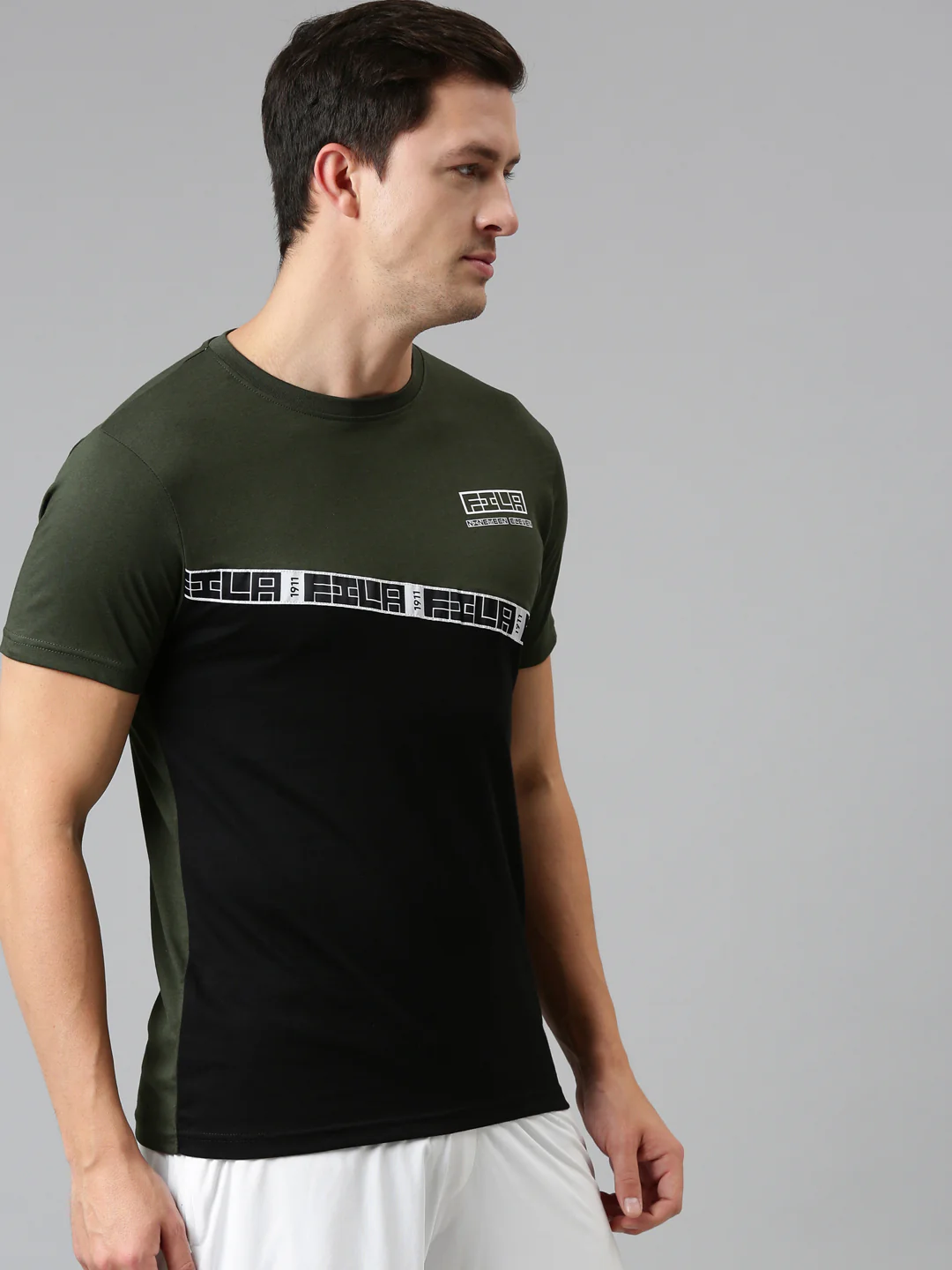 Fila Grey Sahil Men's Cut and Sew T-Shirt - Image 4