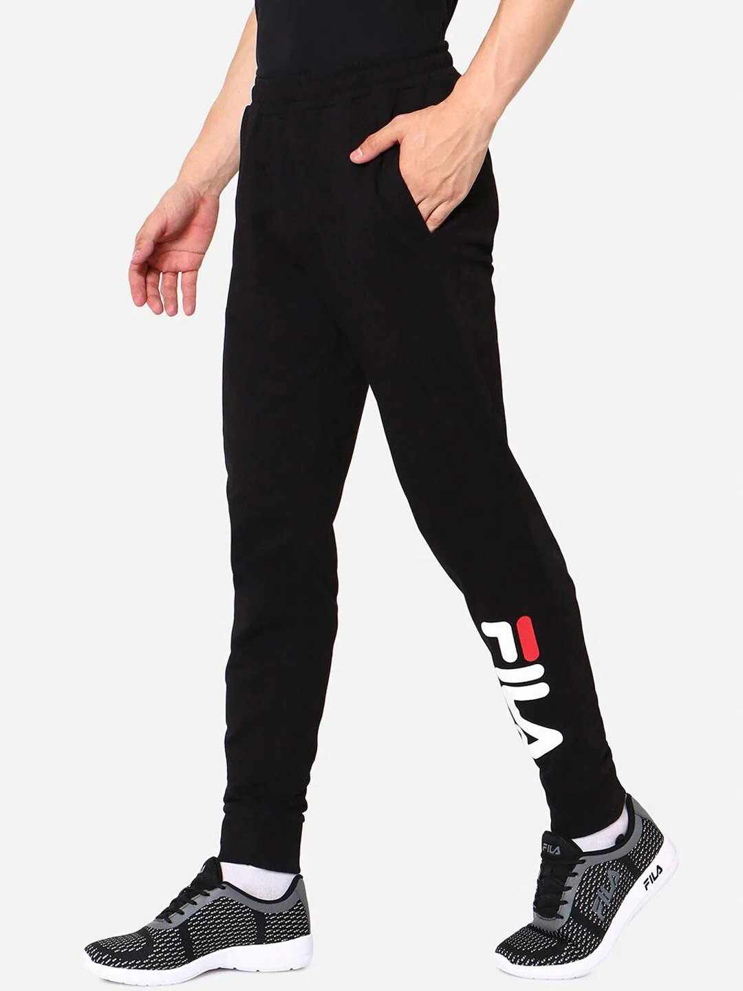 Fila Red Manakin Men's Ribbed Jogger - Image 2