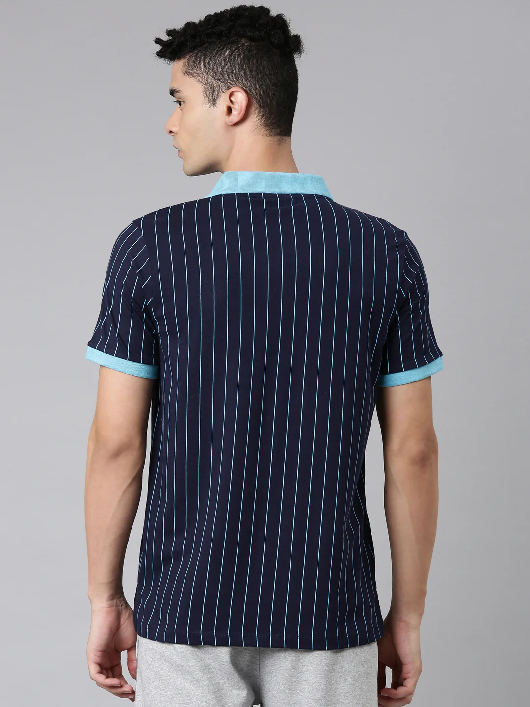Fila Grey Bb1 Men's Striper Polos - Image 5