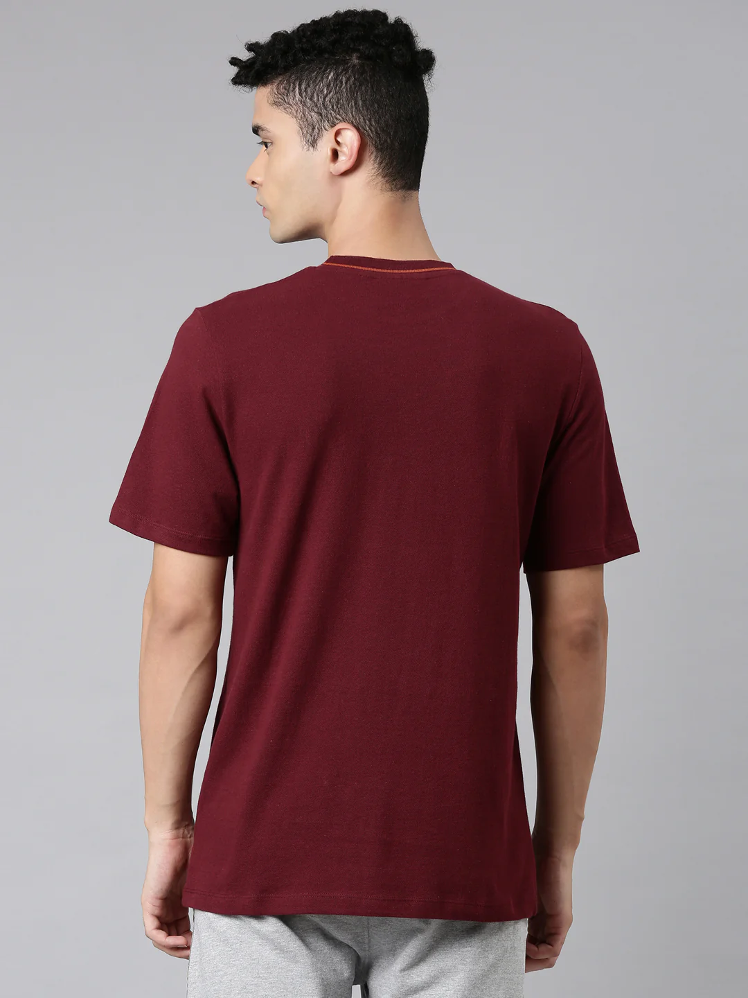 Fila Grey Tomba Tee Men's Half Sleeve T-Shirt - Image 5