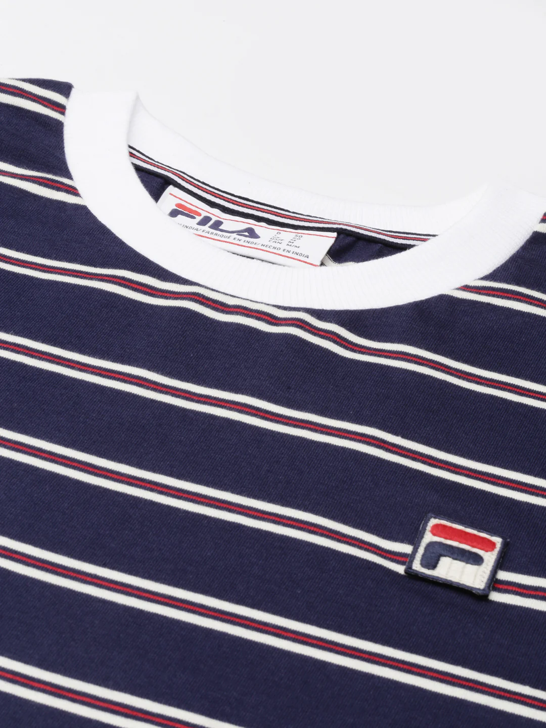 Fila Peacoat Santiago Men's Striper T-Shirt - Image 2