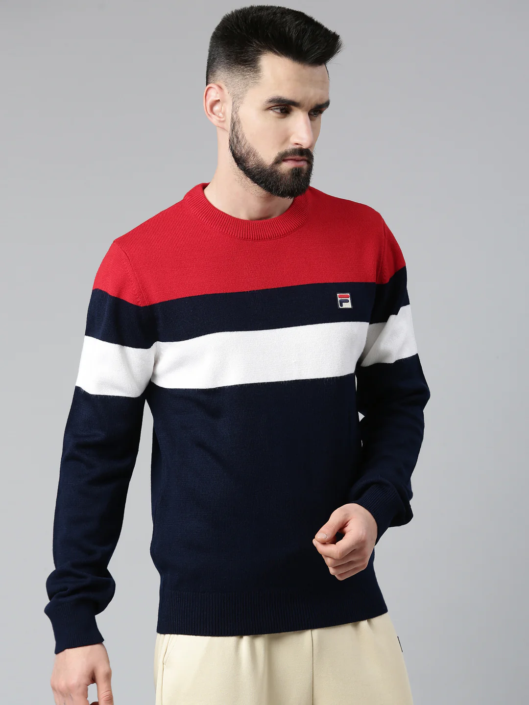 Fila Red Abner Men's Long Sleeve Sweater - Image 4