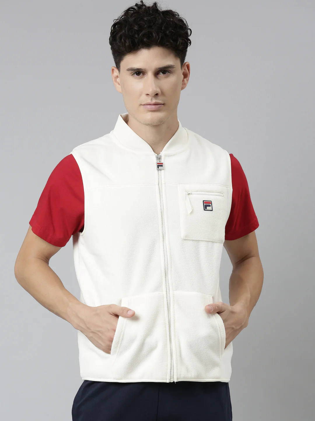 Fila White Grant Men's Jacket