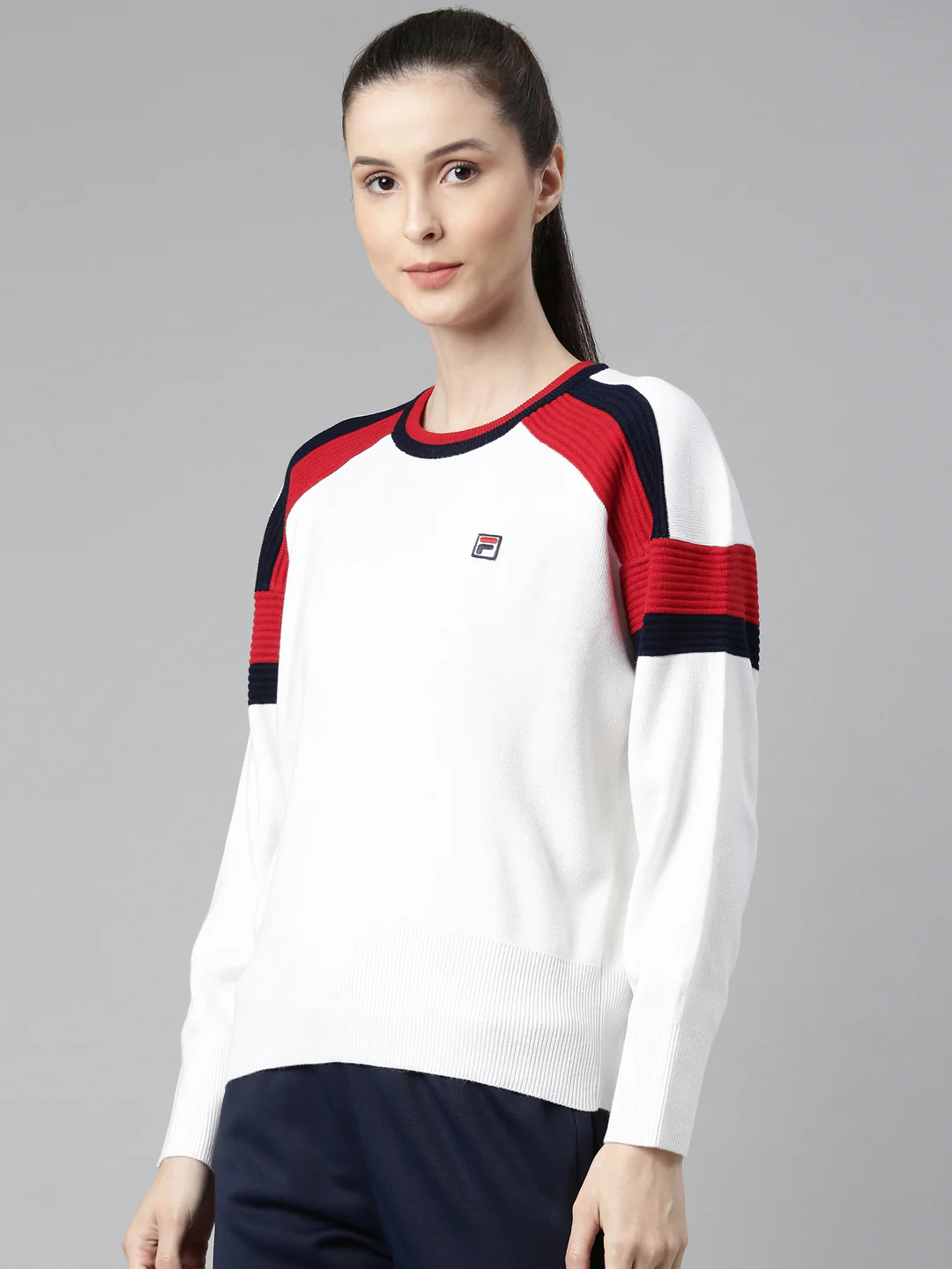 Fila Black Frankie Women's Cut and Sew Track Tops - Image 3