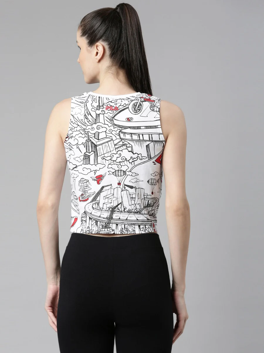 Fila White Jumer Women's Graphic T-Shirt - Image 4