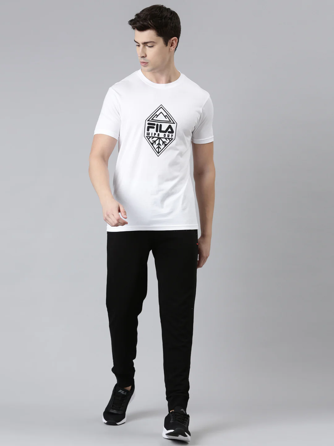 Fila Black Mathers Men's Logo T-Shirt - Image 5