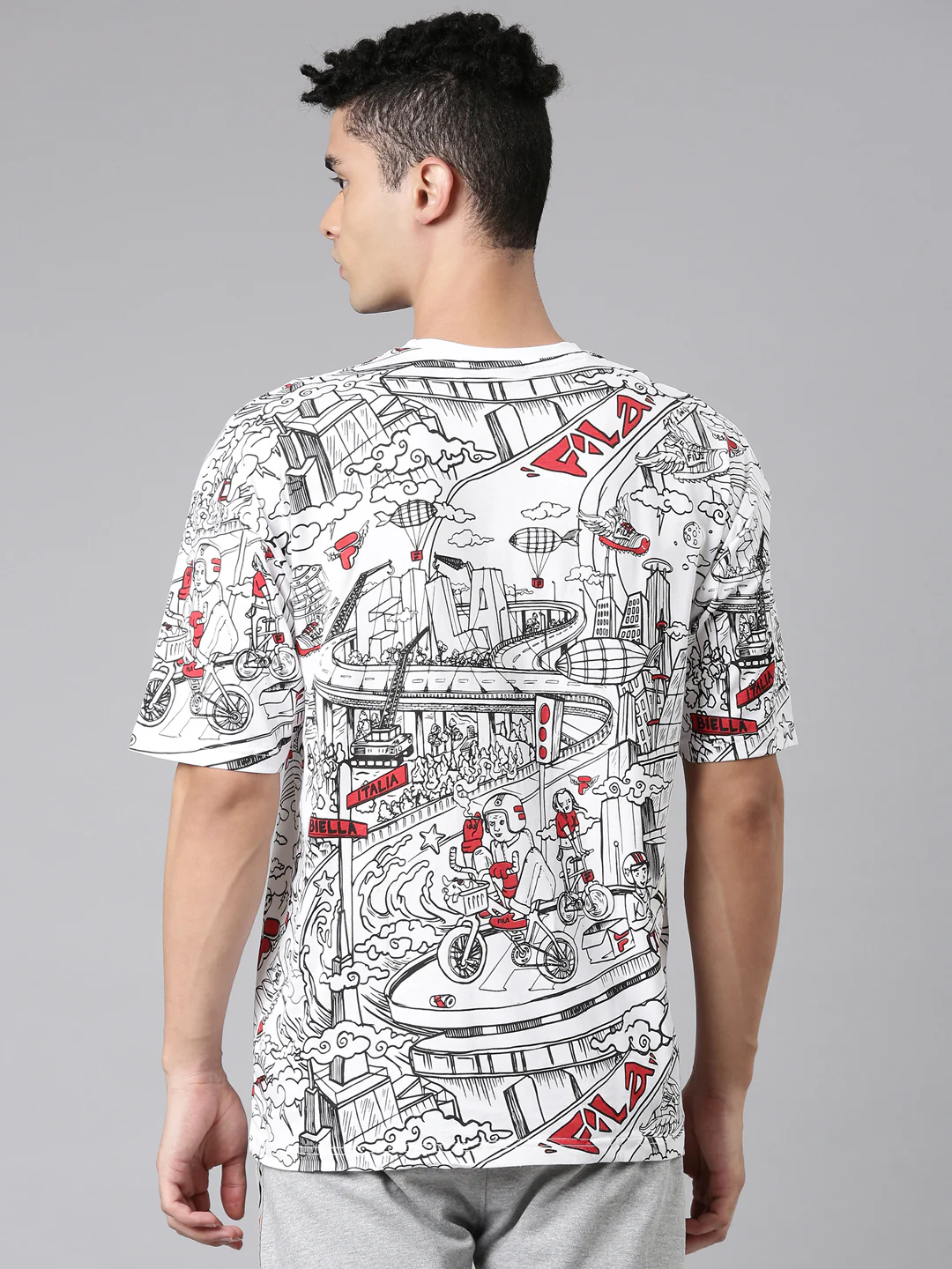 Fila Red Jadoy Men's Graphic T-Shirt - Image 5