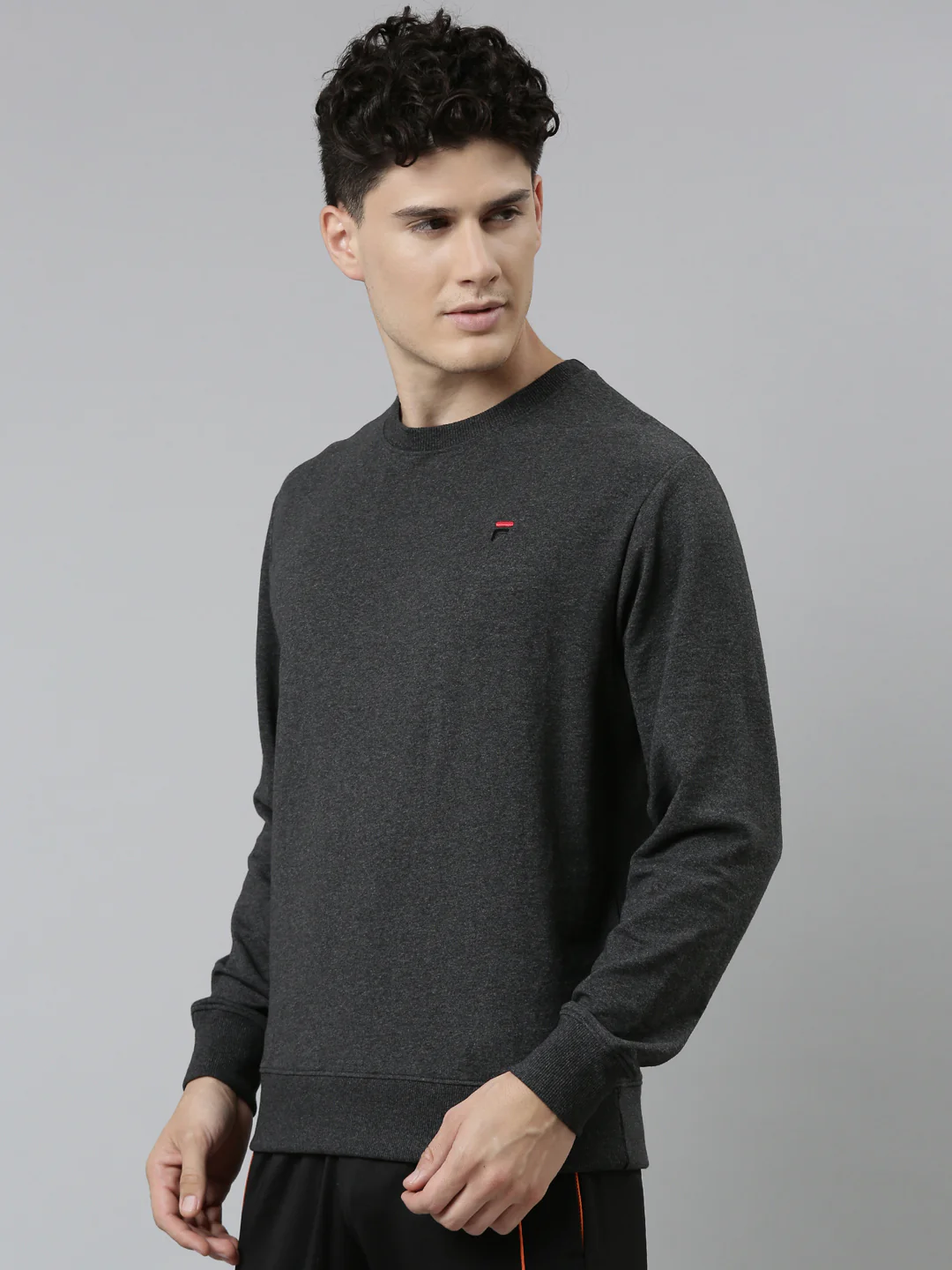 Fila Red Dunlin Men's Sweatshirt - Image 3