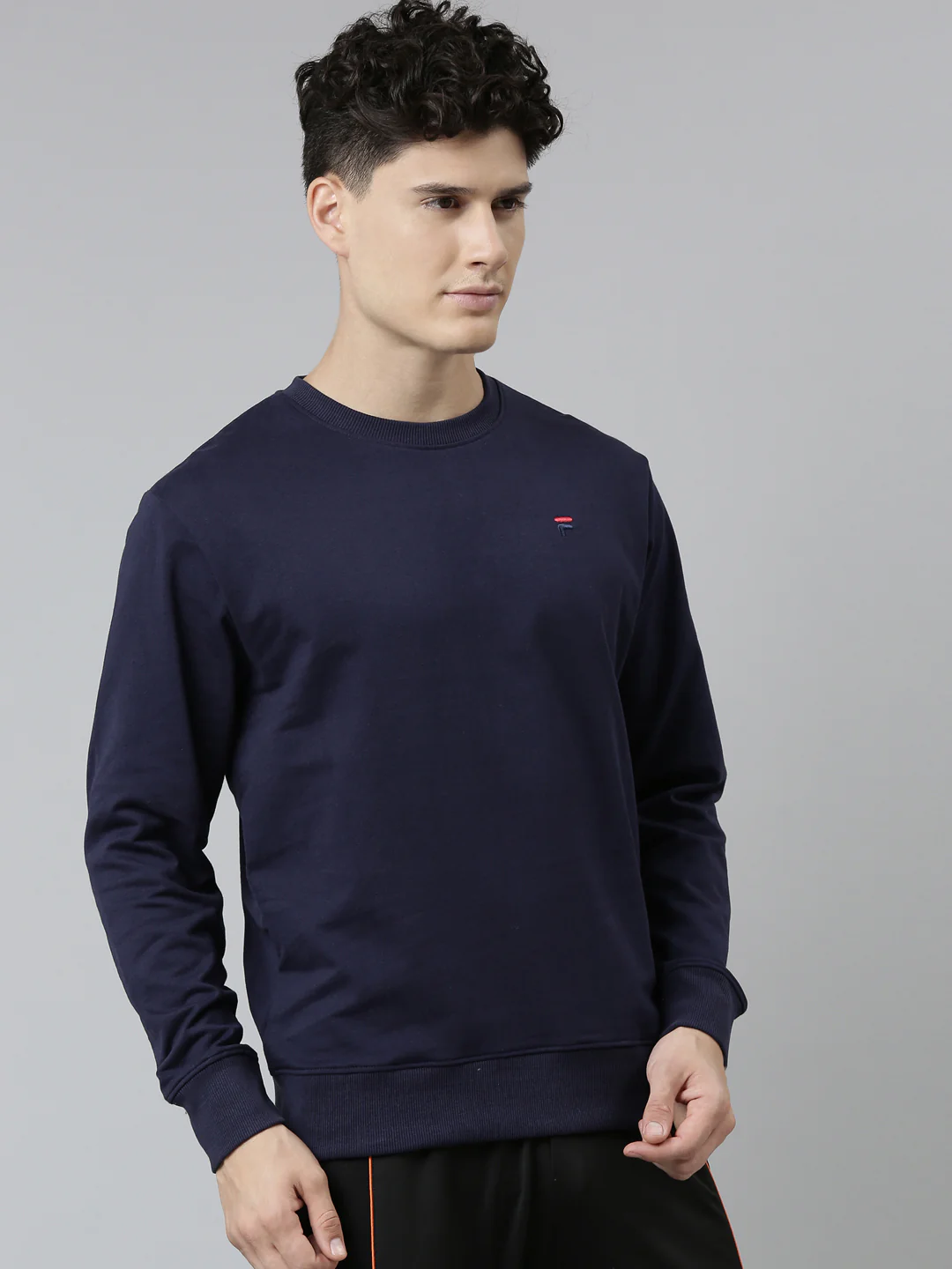 Fila Grey Dunlin Men's Sweatshirt - Image 4