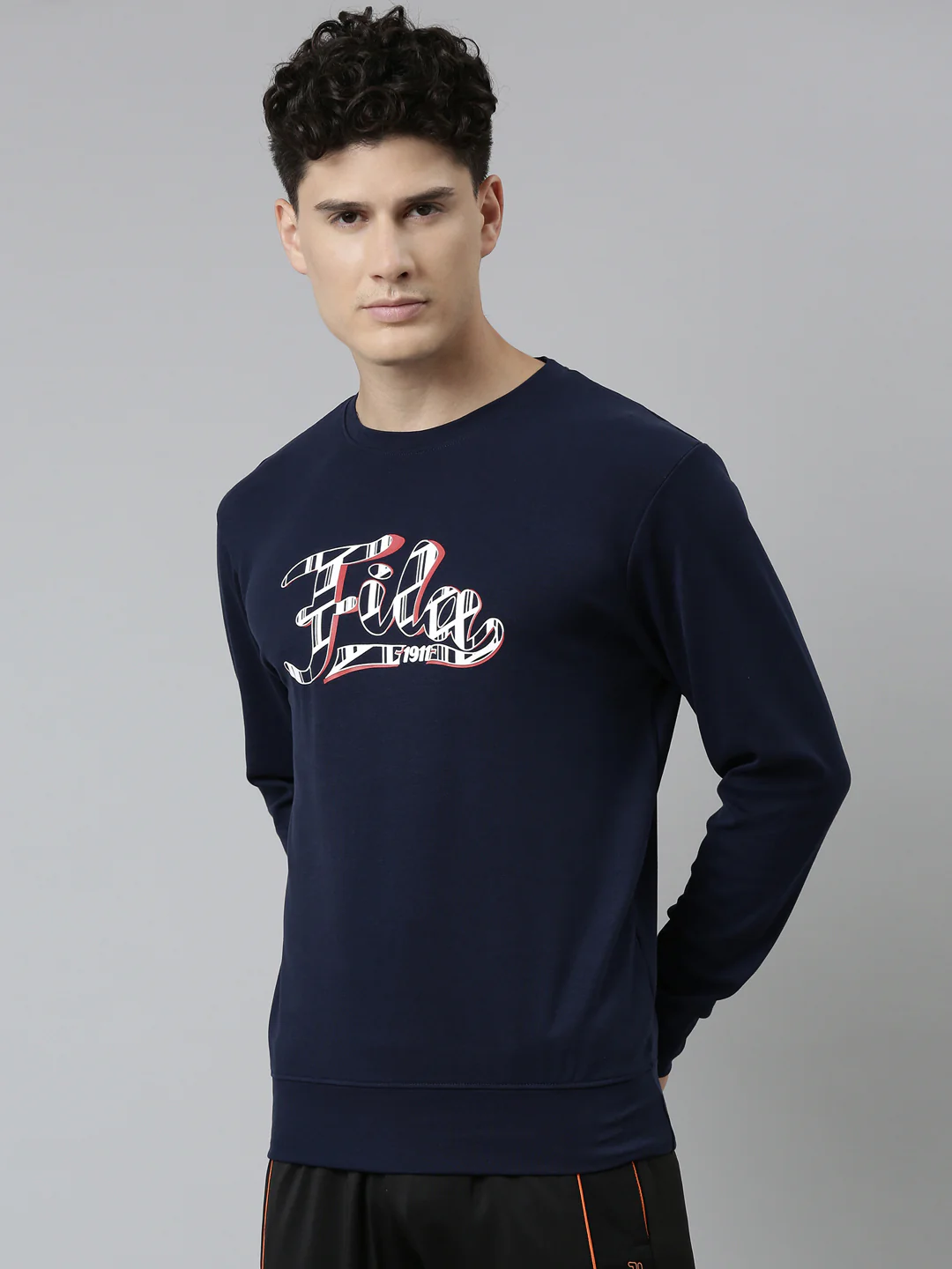 Fila White Aira Men's Sweatshirt - Image 3