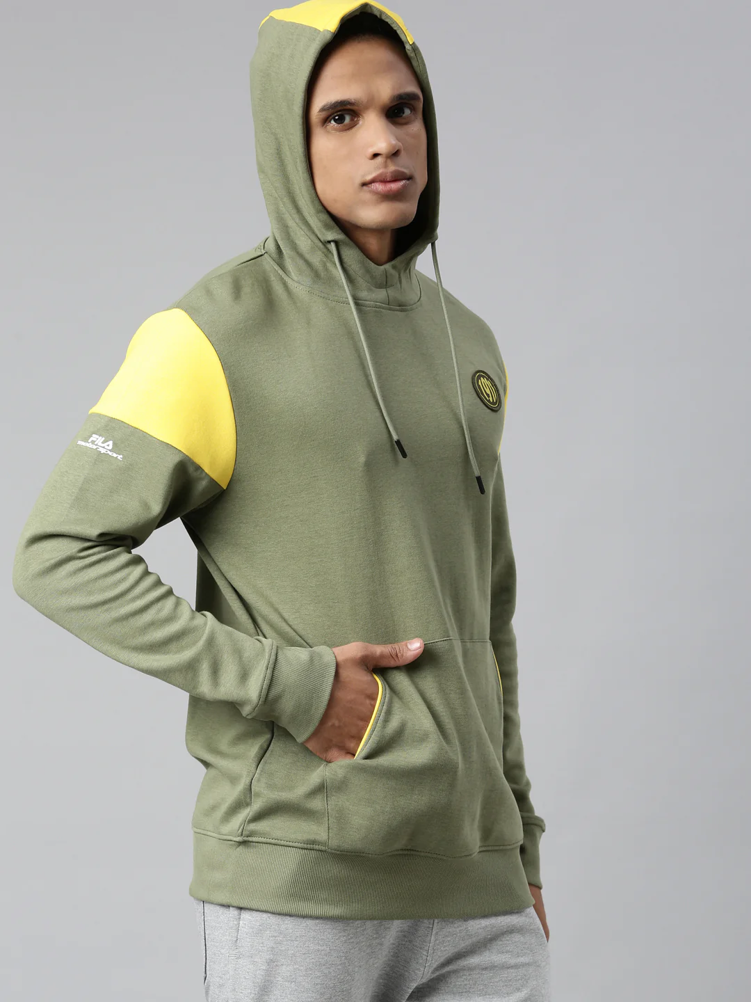 Fila Red Richy Men's Full Sleeve Hoodie - Image 4
