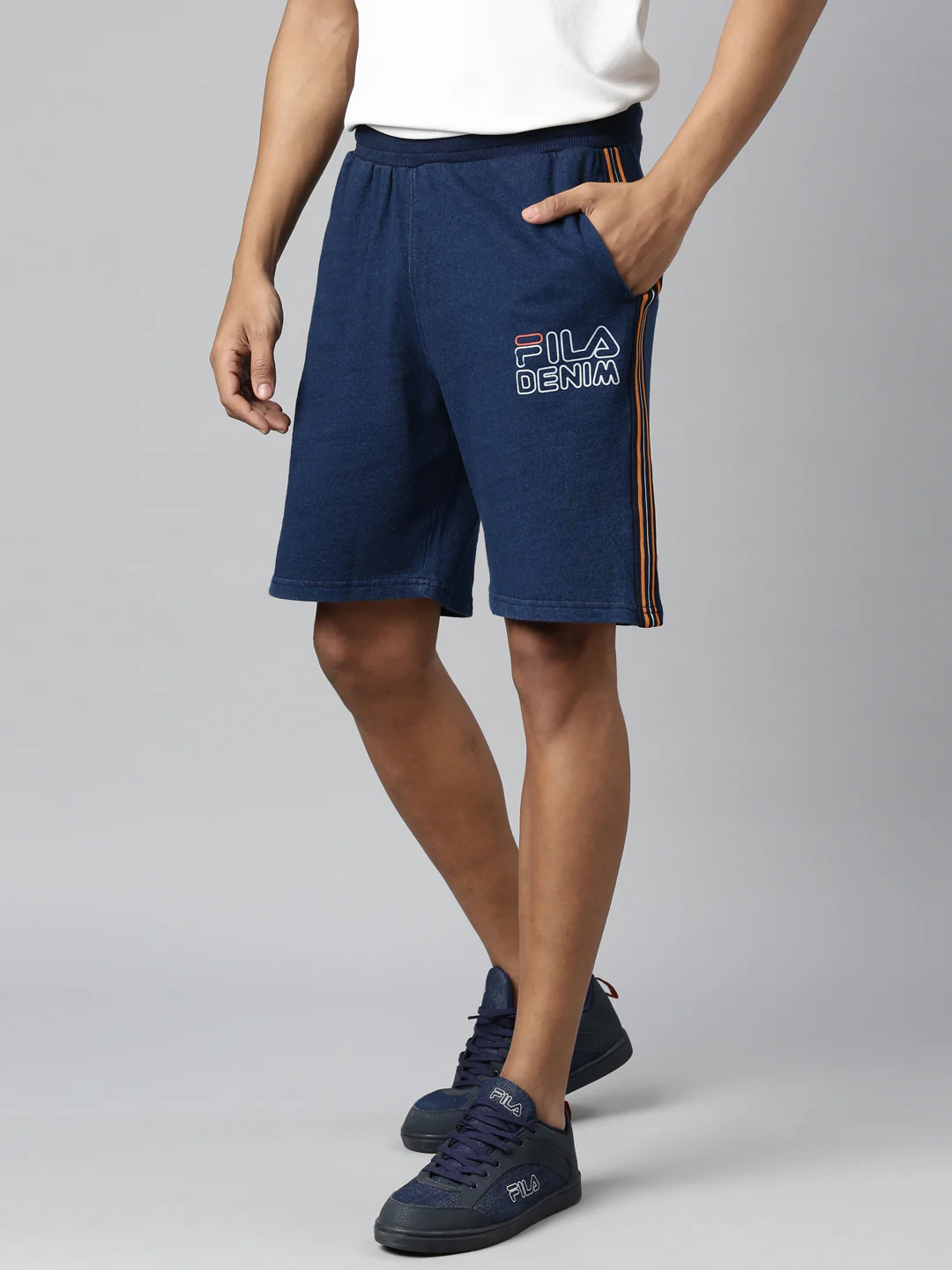 Fila White Daren Men's Regular Shorts - Image 3