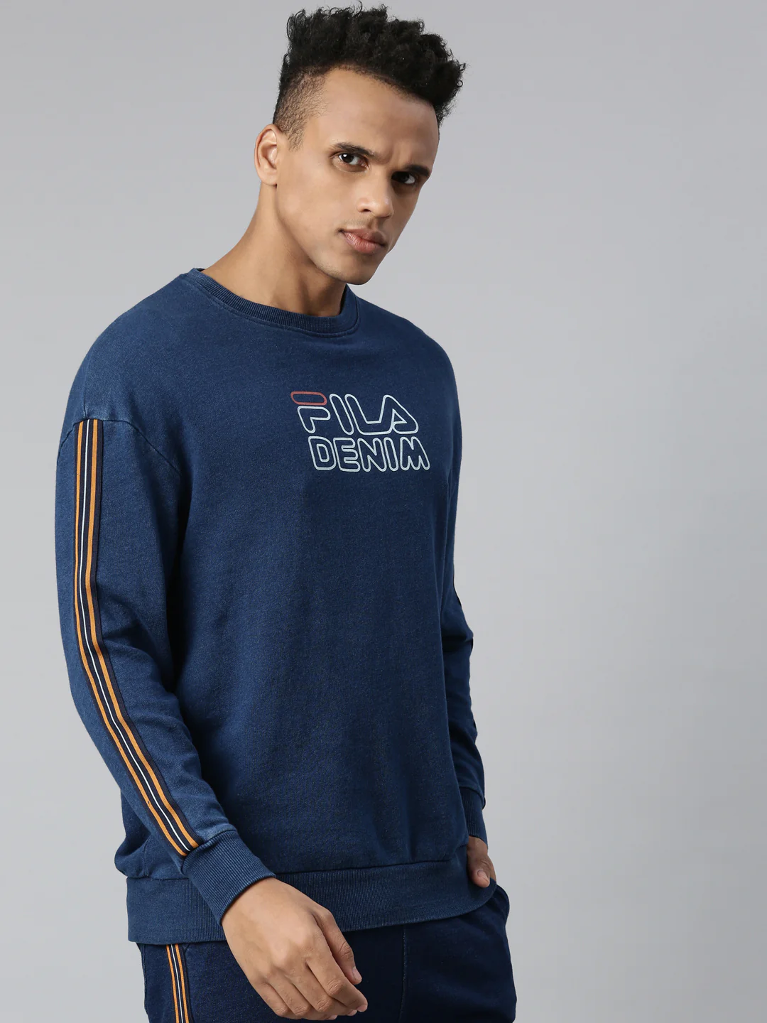 Fila Peacoat Paren Men's Long Sleeve Sweatshirt - Image 4