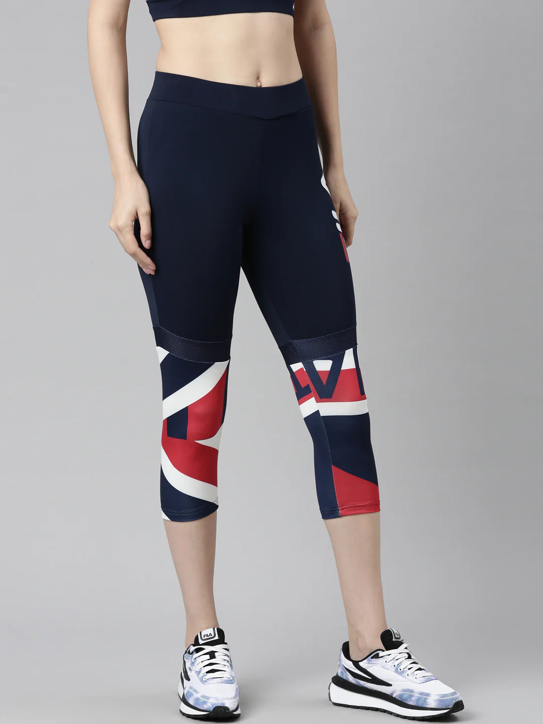 Fila White Meredith Women's 3/4th Tights - Image 3