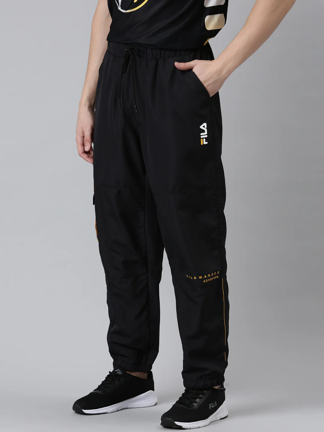 Fila Light Pink Shawn Men's Cut and Sew Track Pants - Image 3