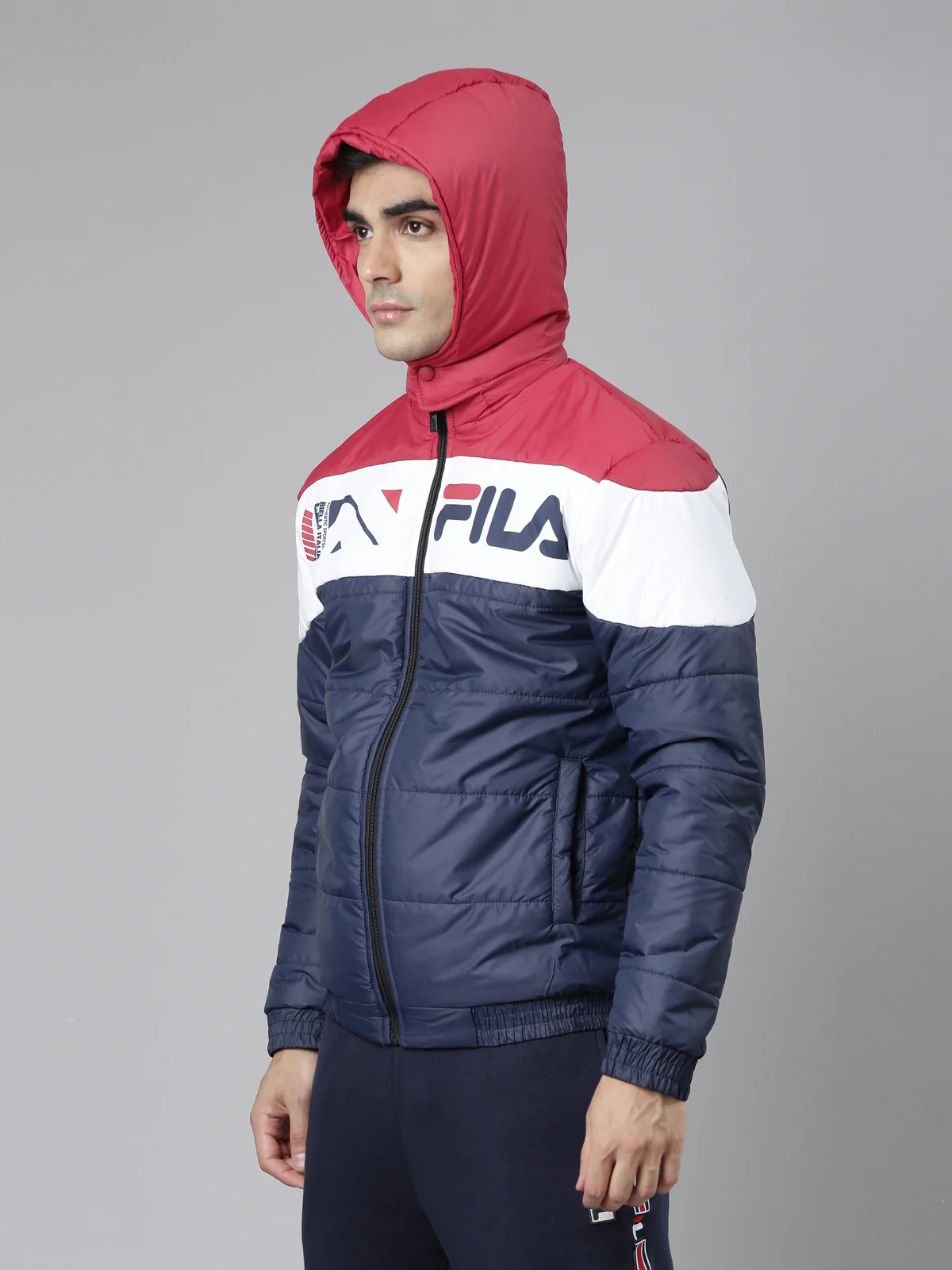 Fila Grey Kamoa Men's Hooded Jacket - Image 3