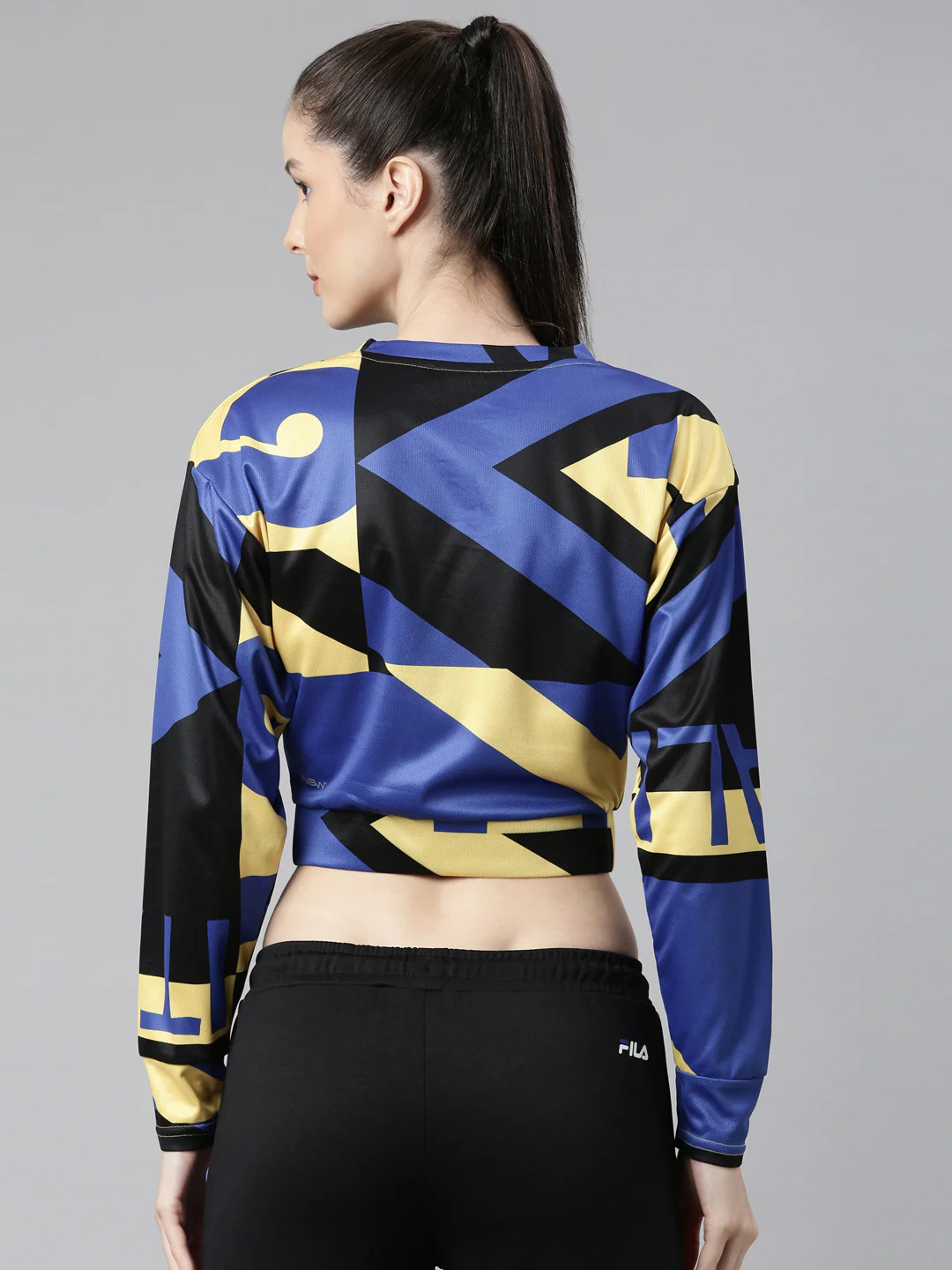 Fila Grey Jan Women's Crop Top - Image 5