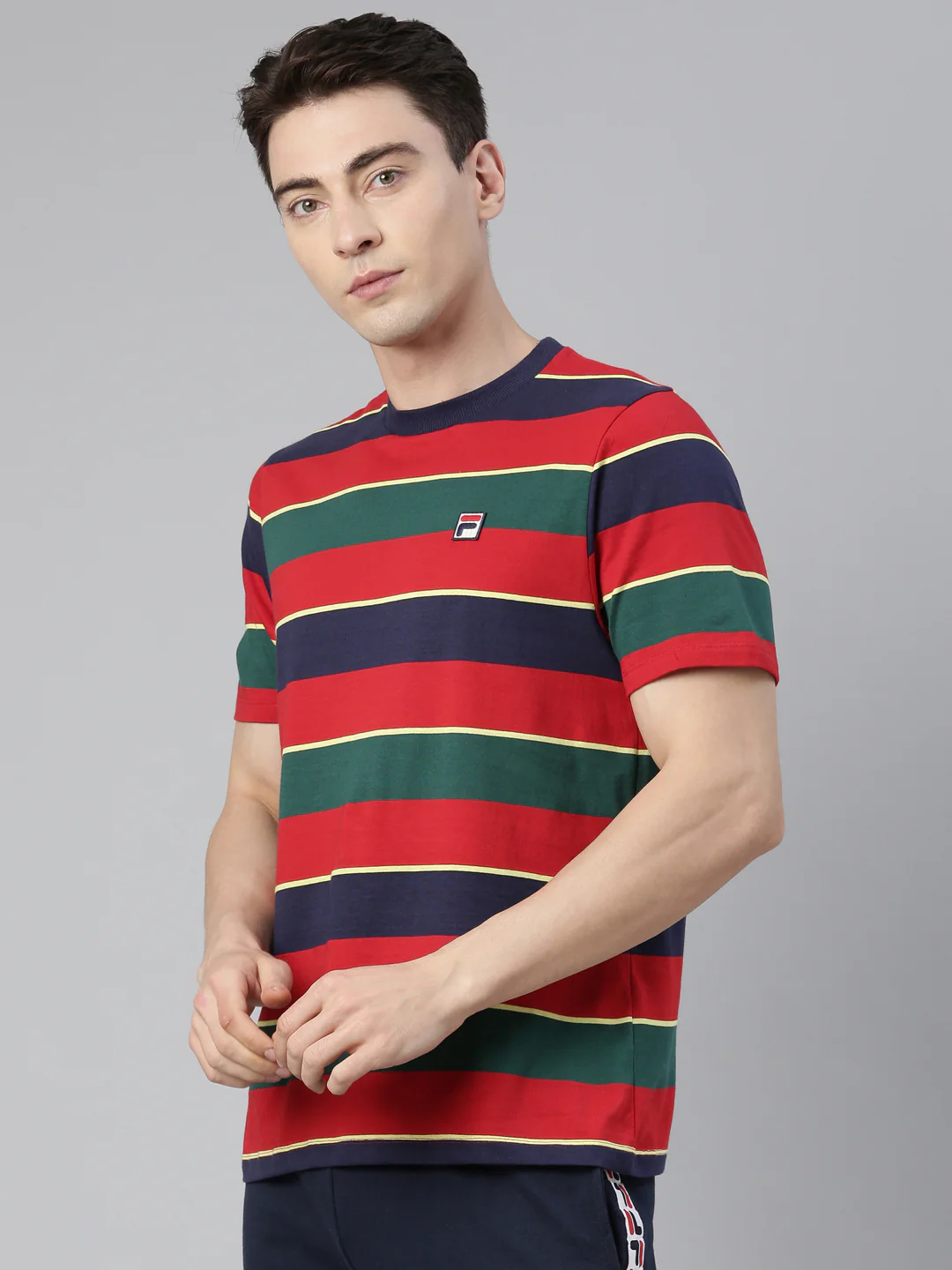 Fila Peacoat Jaxon Men Stripe T-Shirt - Image 3