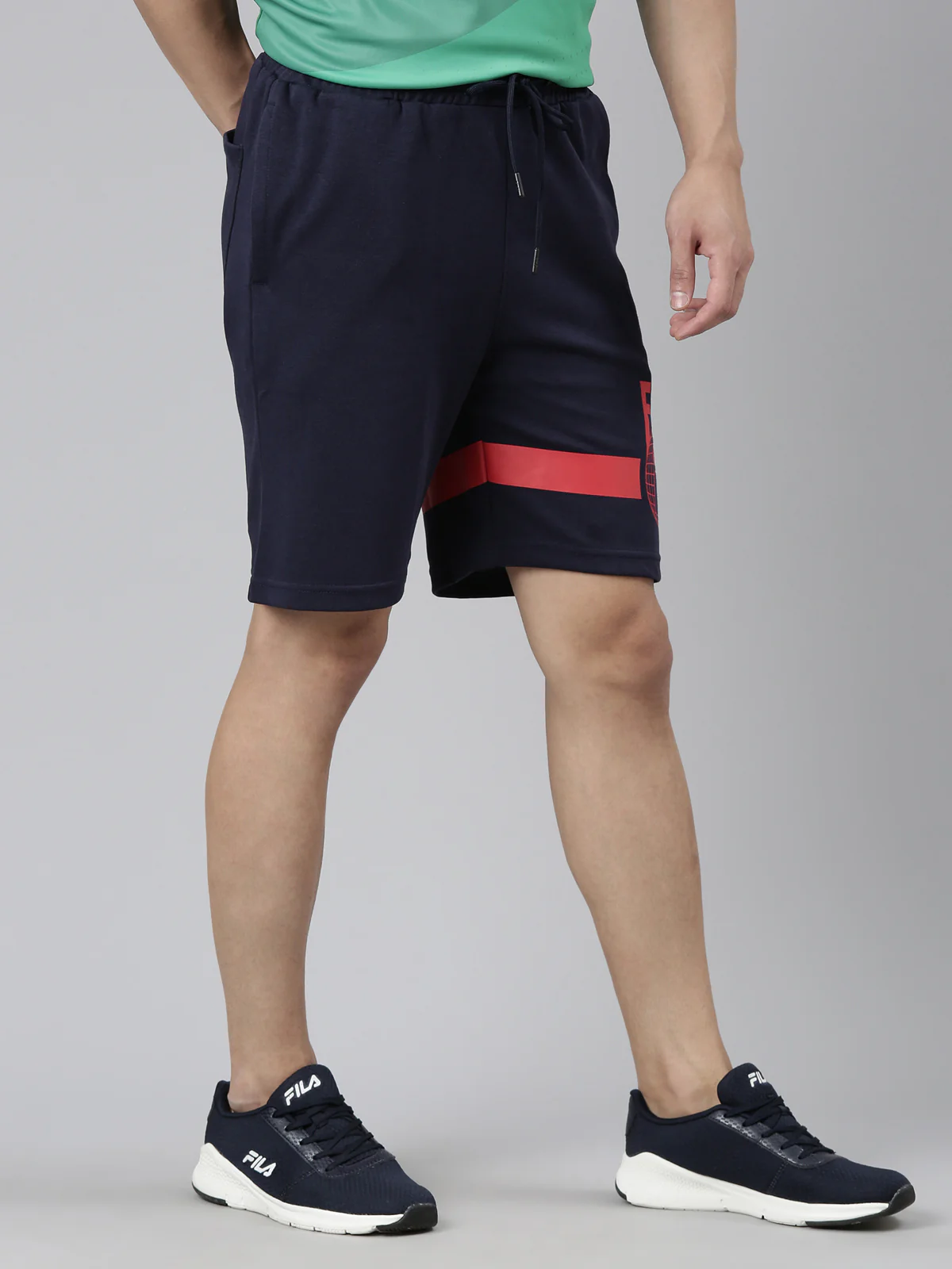 Fila Grey Ploy Men's Shorts - Image 3
