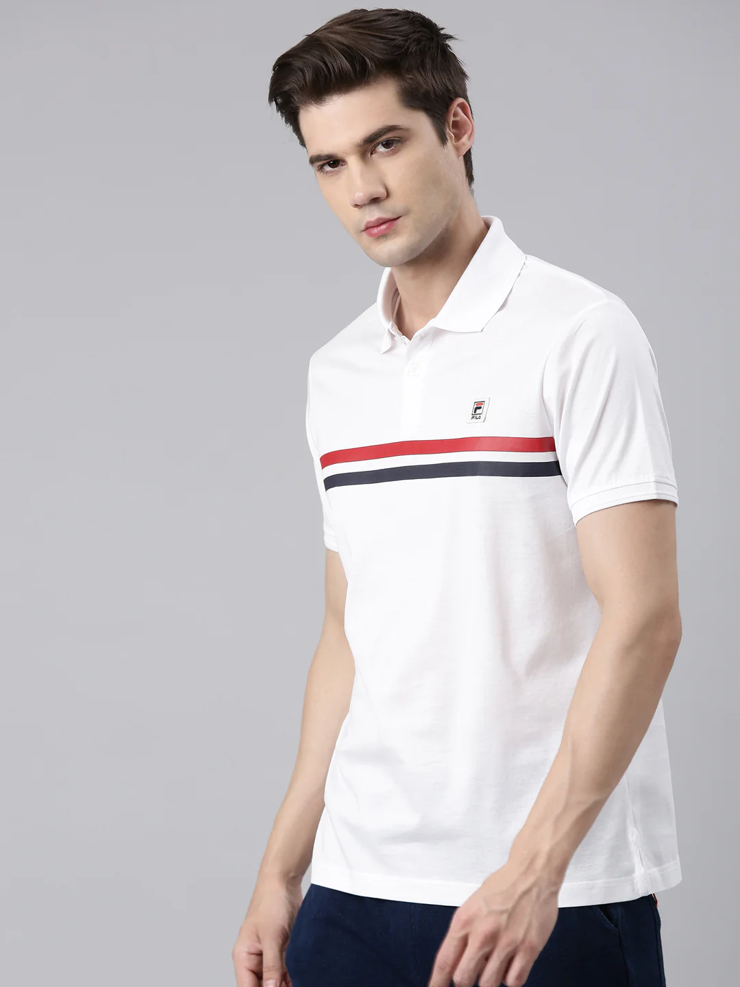 Fila White Atemi Men's Graphic Polo - Image 3