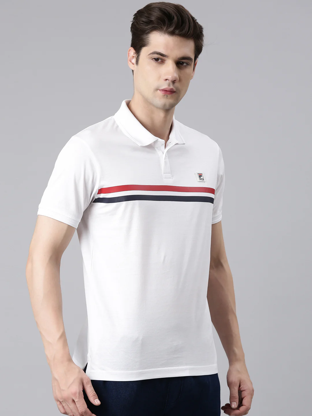 Fila White Atemi Men's Graphic Polo - Image 4
