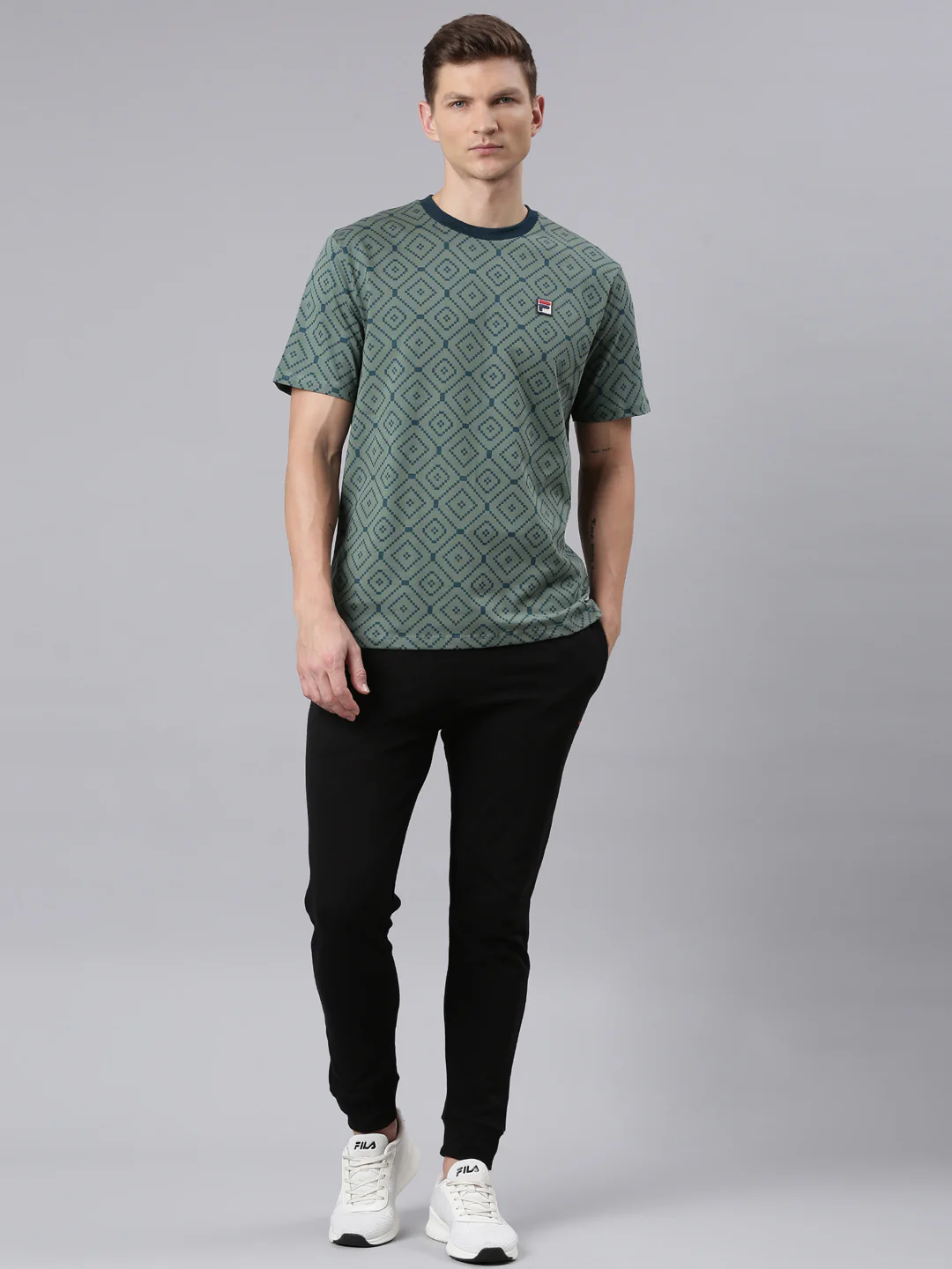 Fila Men Olive William T-Shirt - Image 6