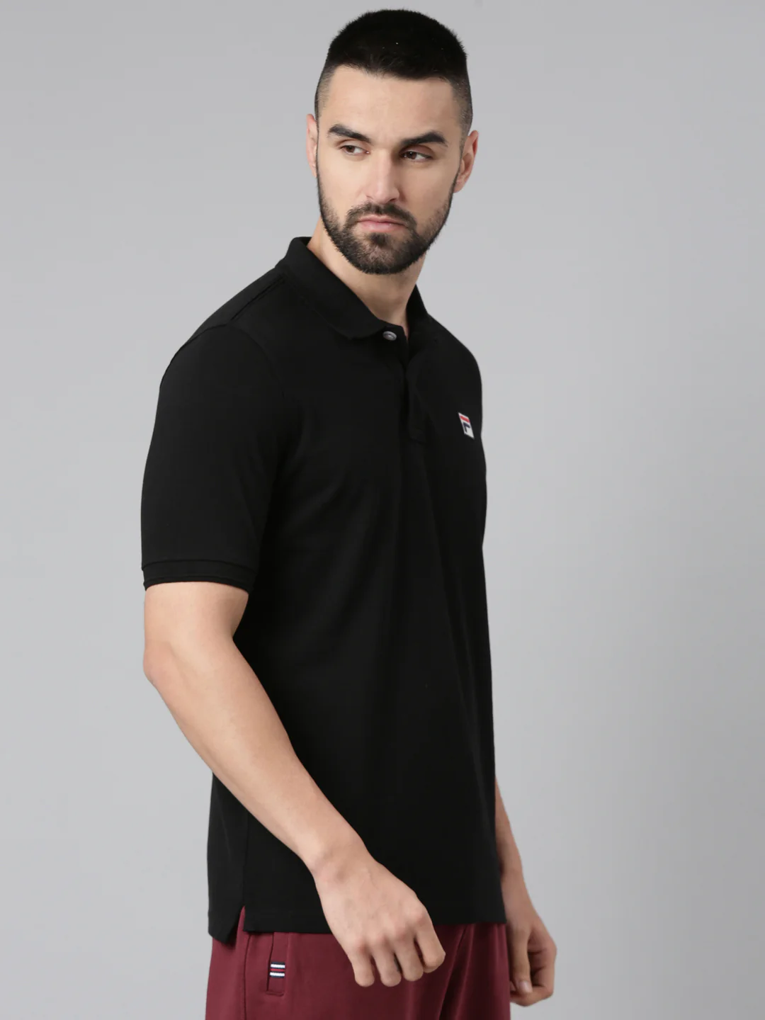 Fila Black Men Polo - Image 4