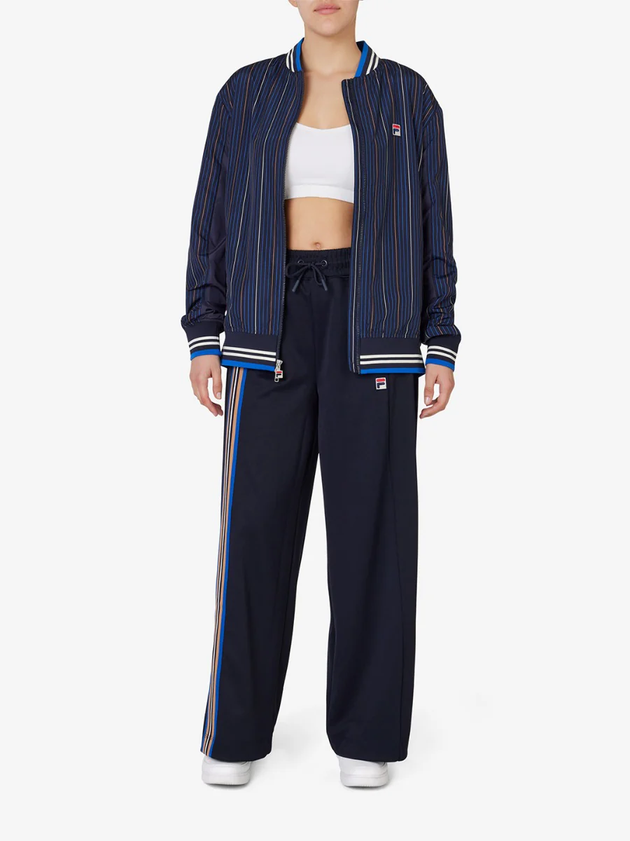 Women Flared Pants With Seven Stripes Tape Detail - Image 4