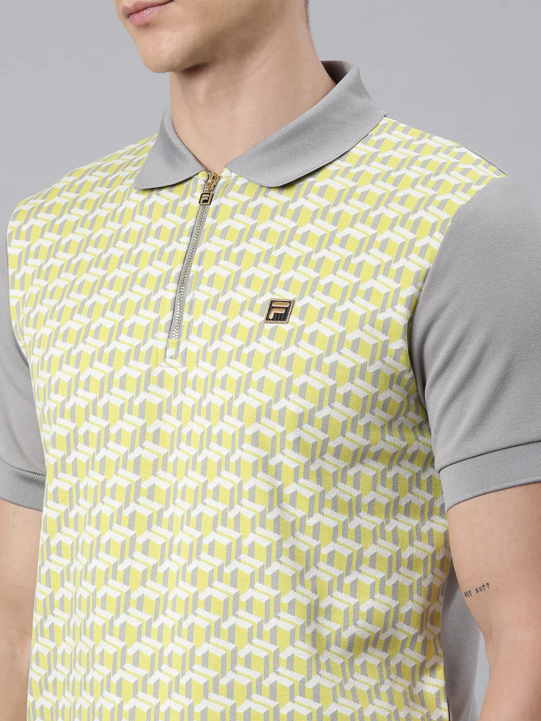 Fila Men Grey Axel Men Polo - Image 2