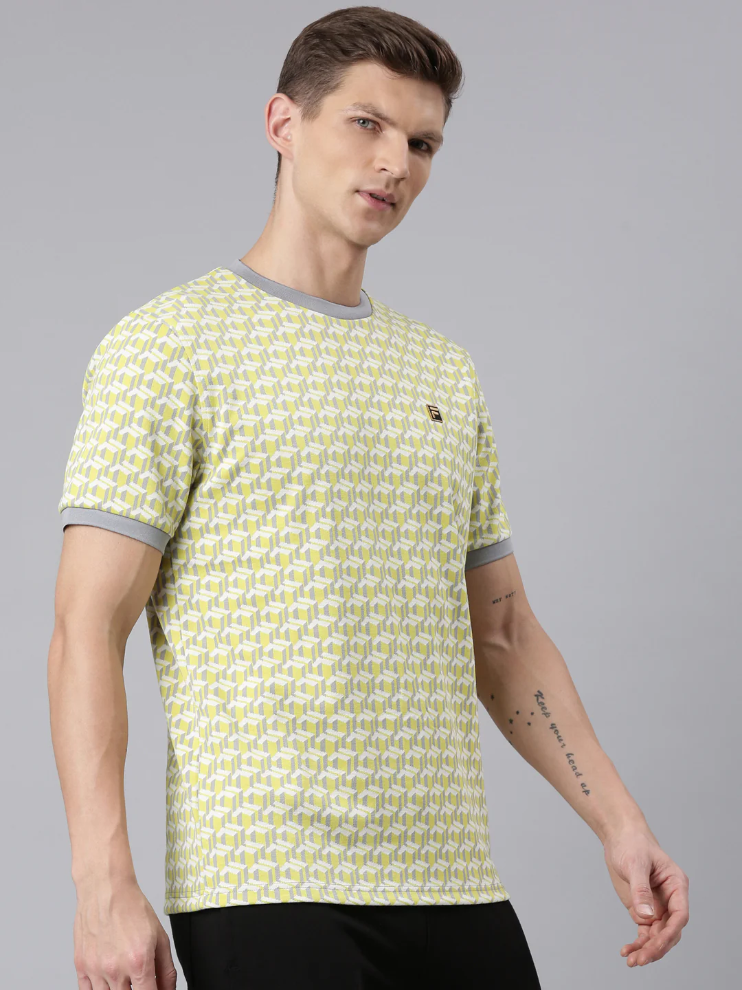 Fila Men Grey Jagger T-Shirt - Image 4