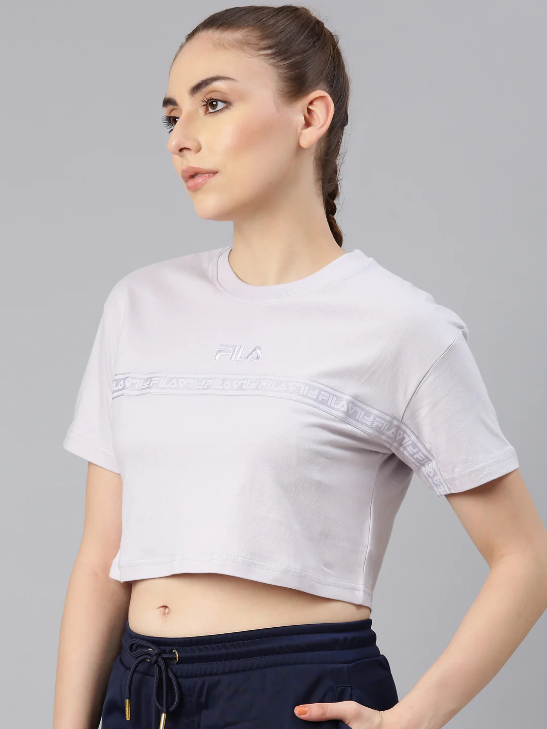 Fila Adults-Women Lavender T Shirts - Image 3