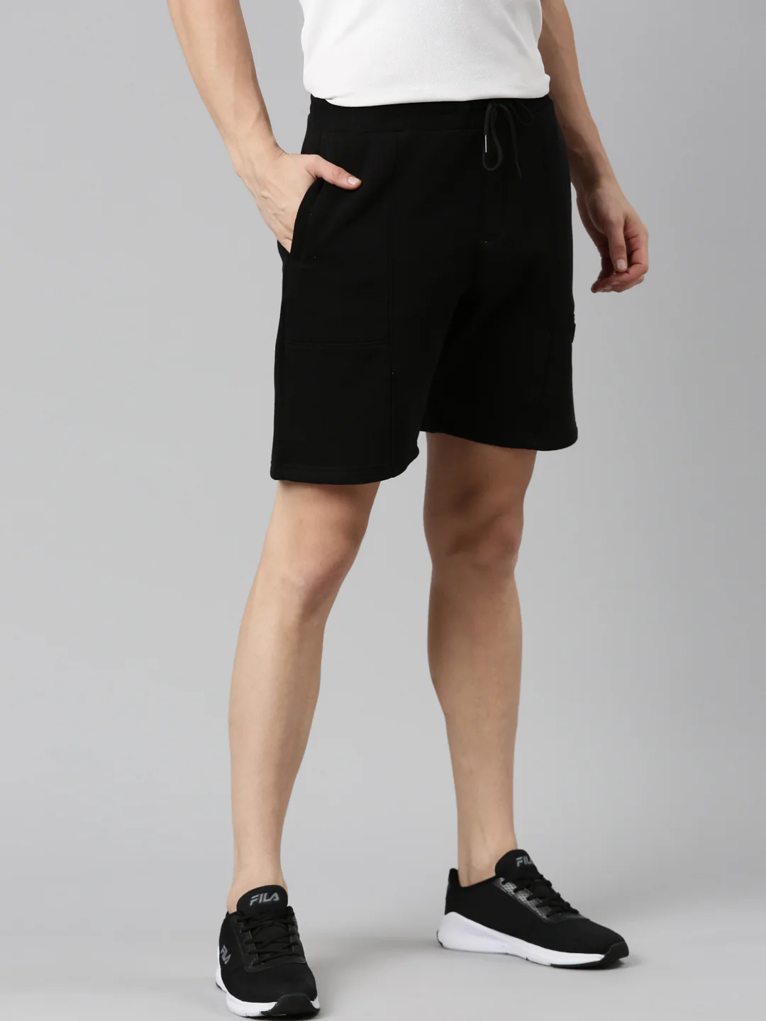 Fila Black Melvin Men's Cut and Sew Shorts - Image 4