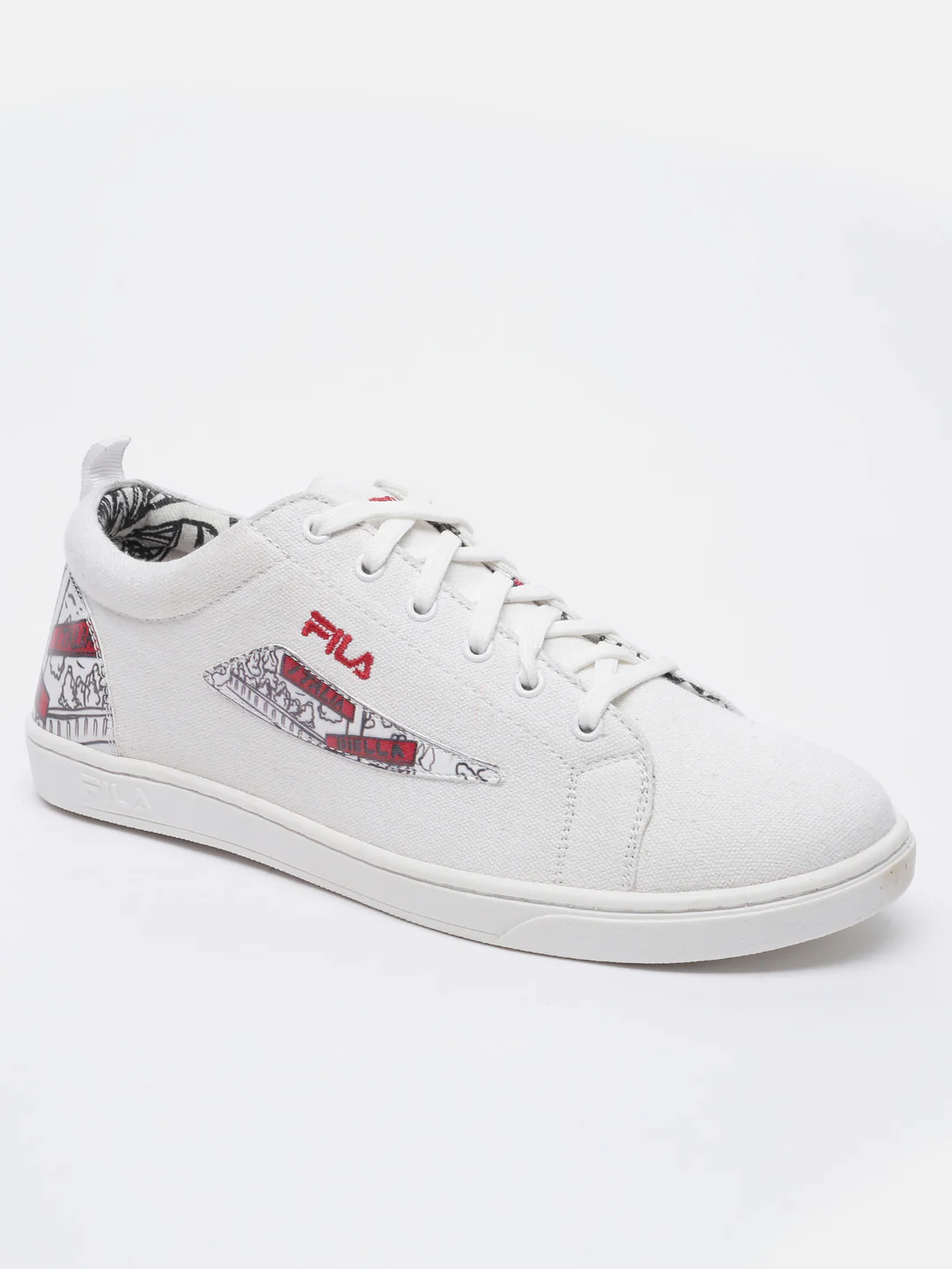 Fila Grey Scribble Men Canvas Sneakers - Image 2