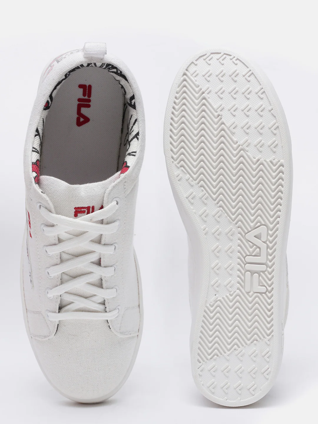 Fila Grey Scribble Men Canvas Sneakers - Image 4