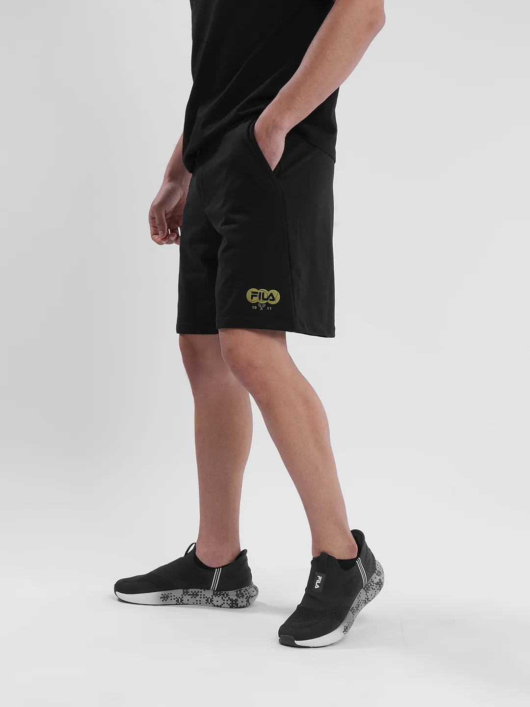 Fila Men Black Igor Shorts - Image 3