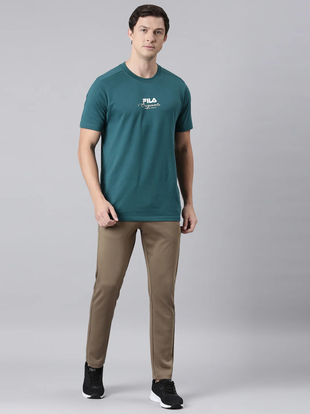 Fila Men Brown Bottom Wear Regular Fit - Image 5