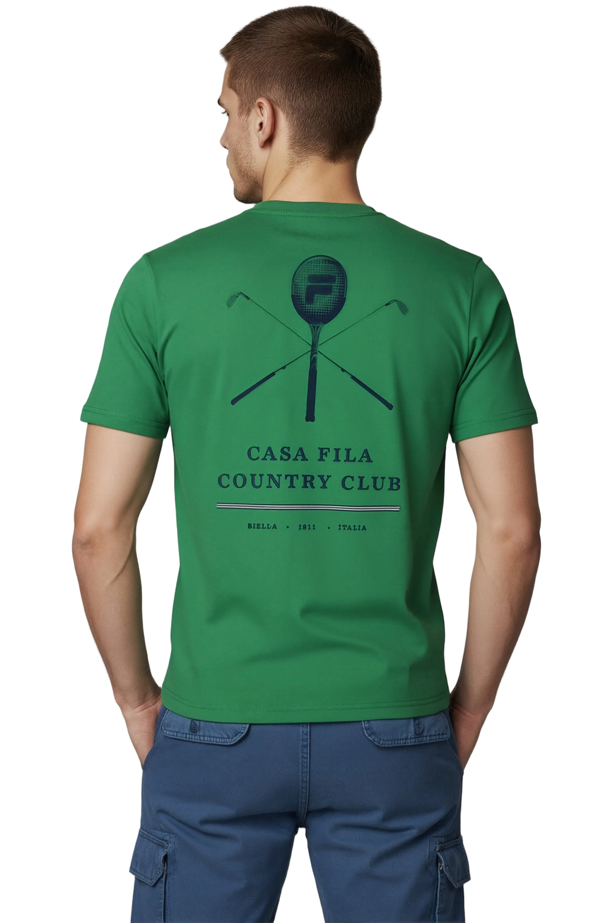 Fila Men Green Laver T-Shirt - Image 2