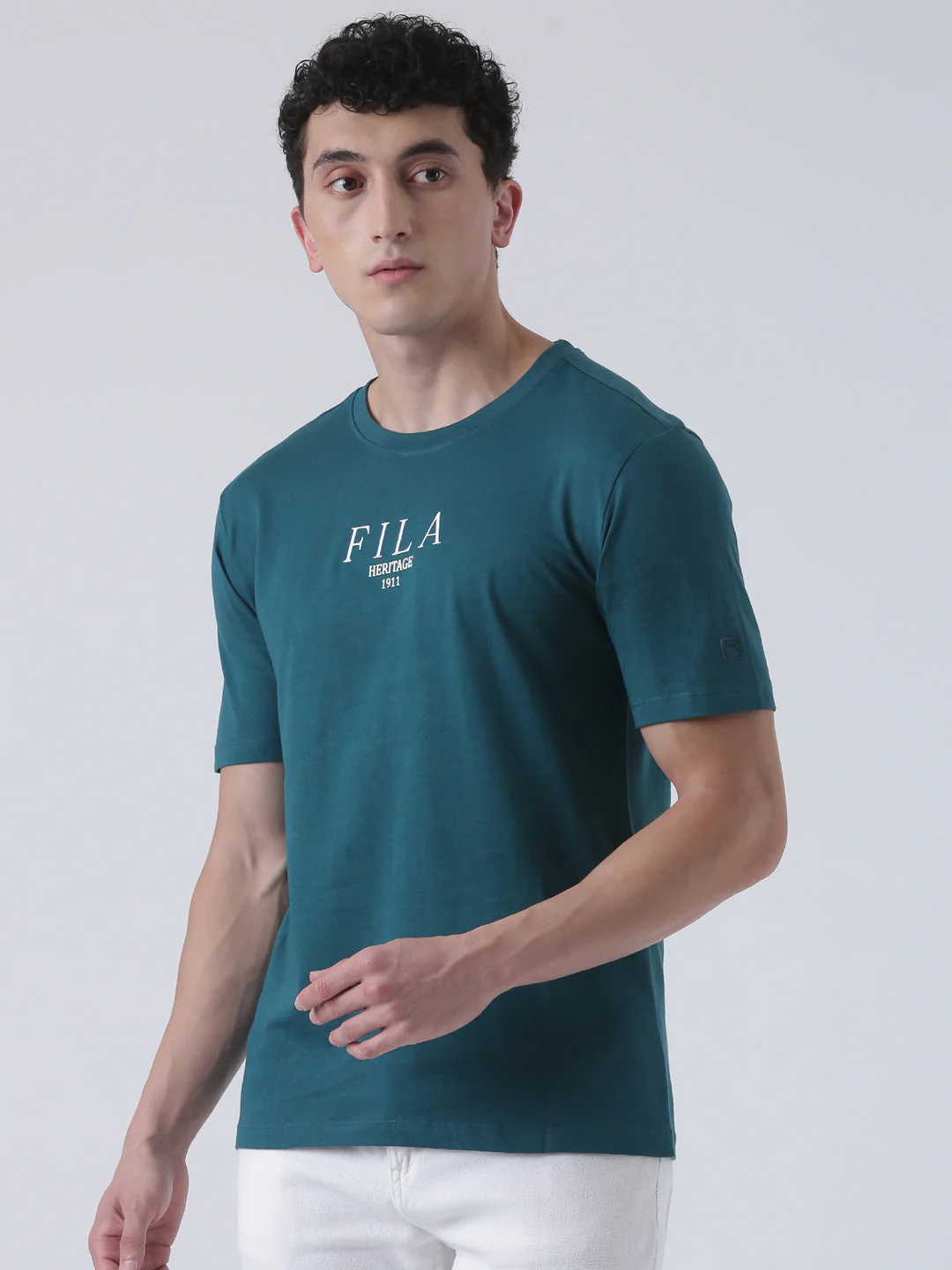 Fila Men Green T-Shirt Relaxed Fit - Image 4