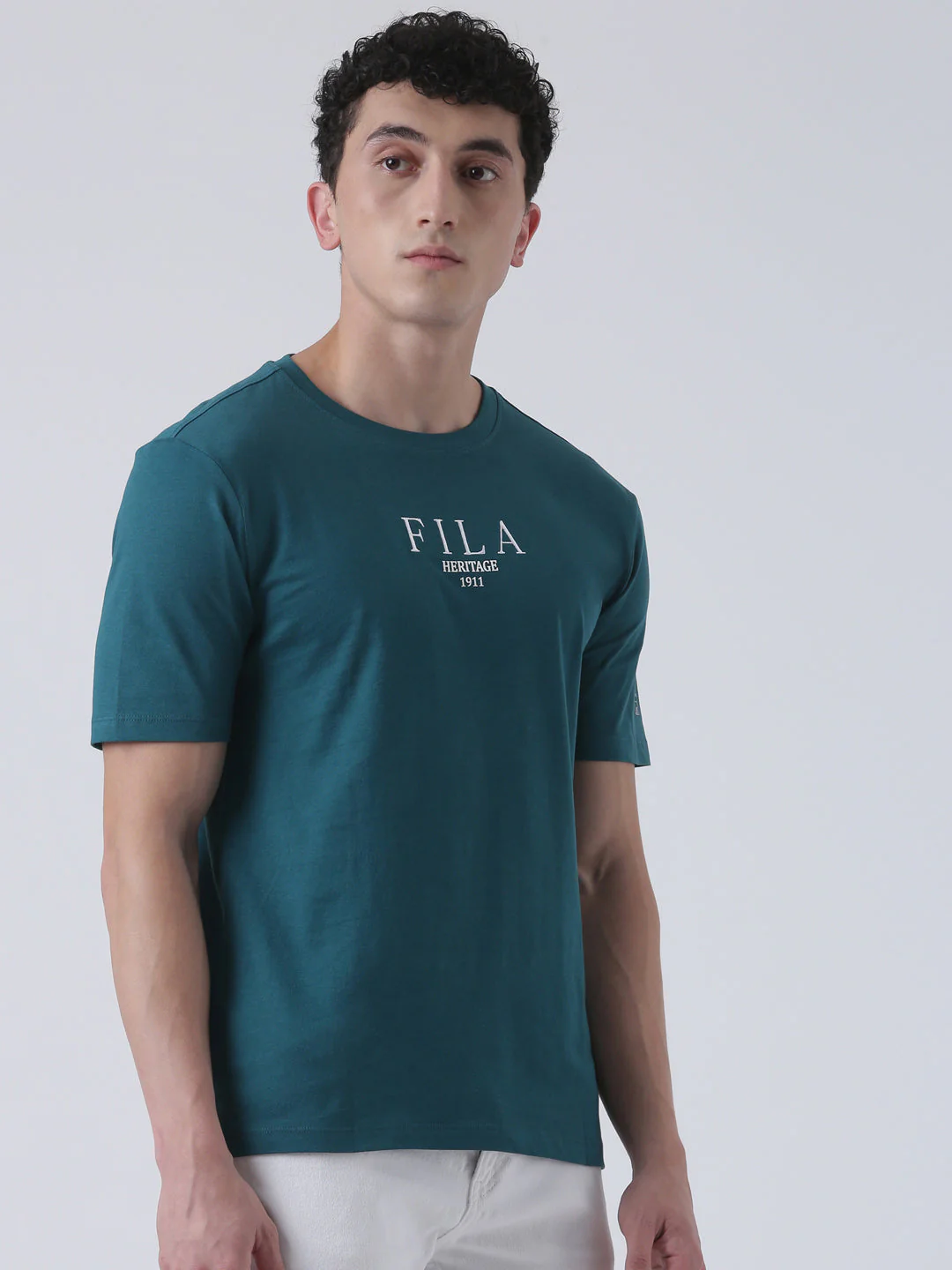 Fila Men Green T-Shirt Relaxed Fit - Image 5