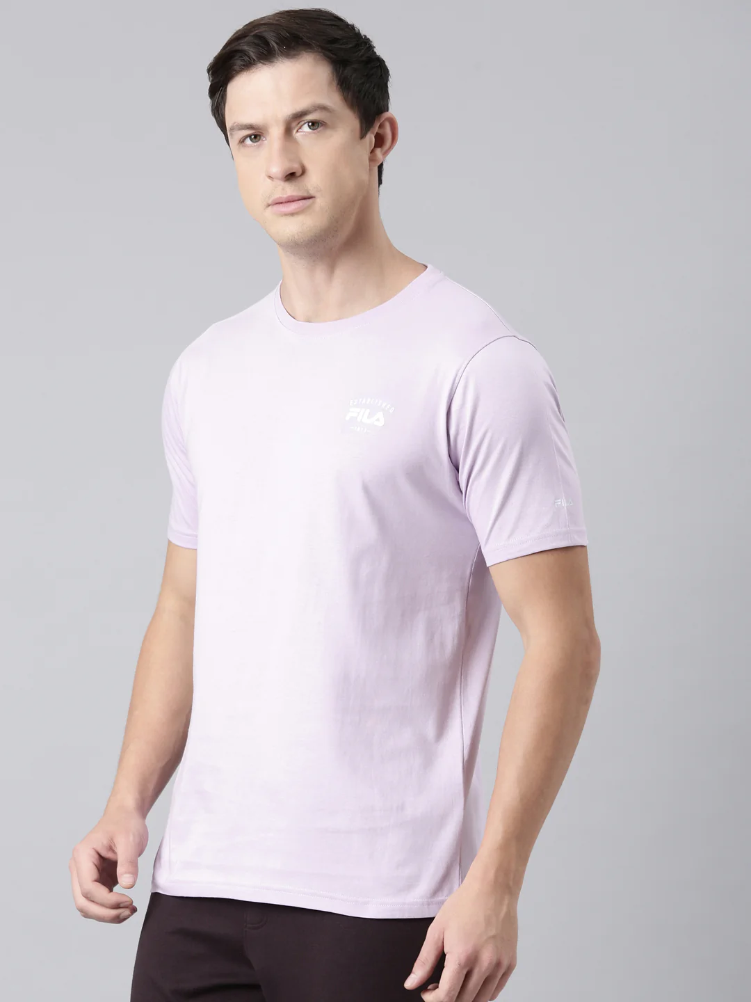 Fila Men Lavender T-Shirts Regular Fit - Image 4