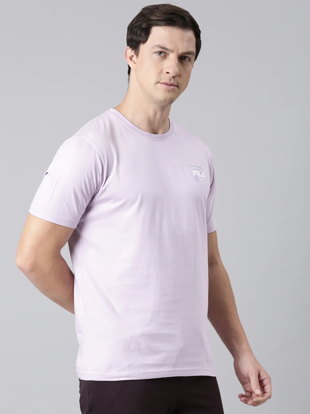 Fila Men Lavender T-Shirts Regular Fit - Image 5