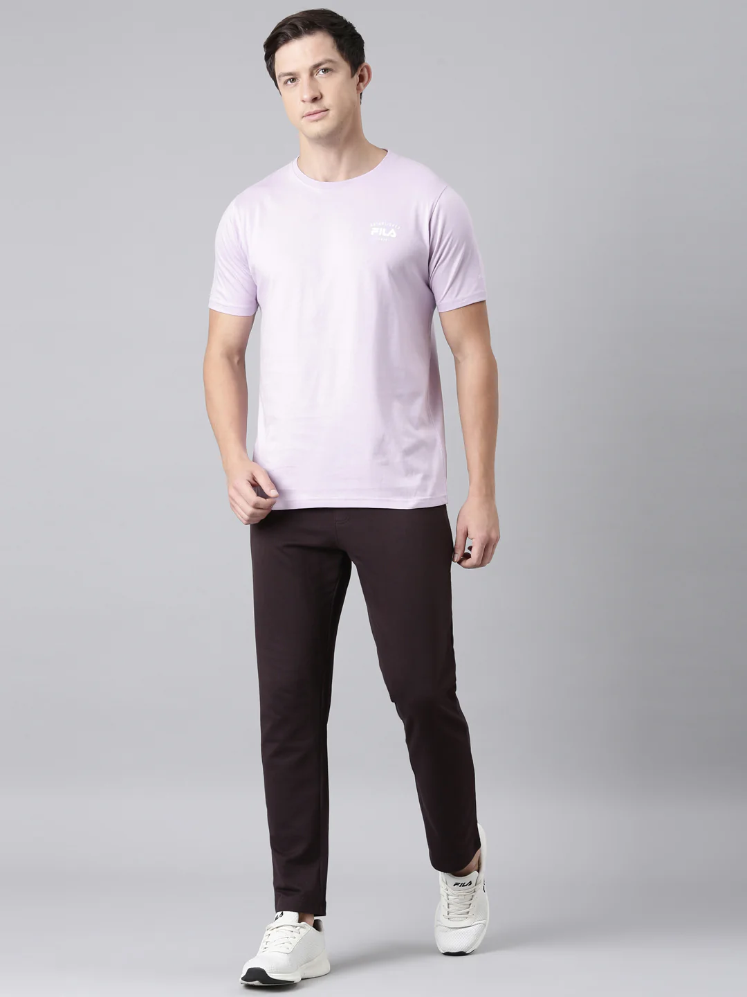 Fila Men Lavender T-Shirts Regular Fit - Image 7