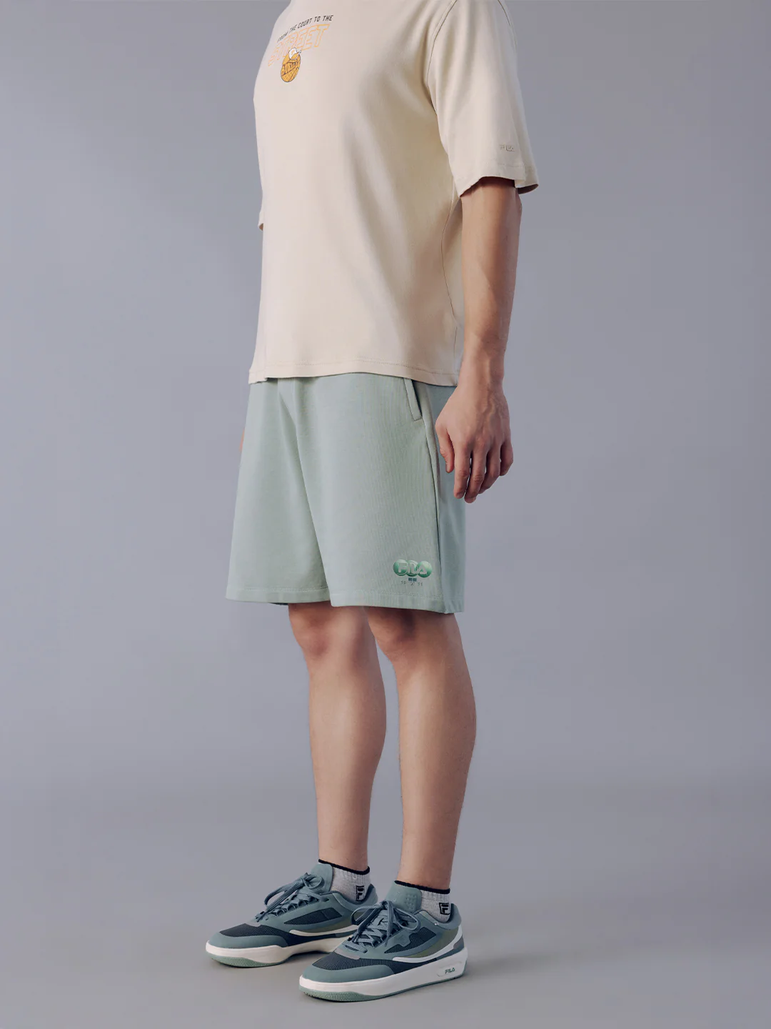 Fila Men Light Green Igor Shorts - Image 3
