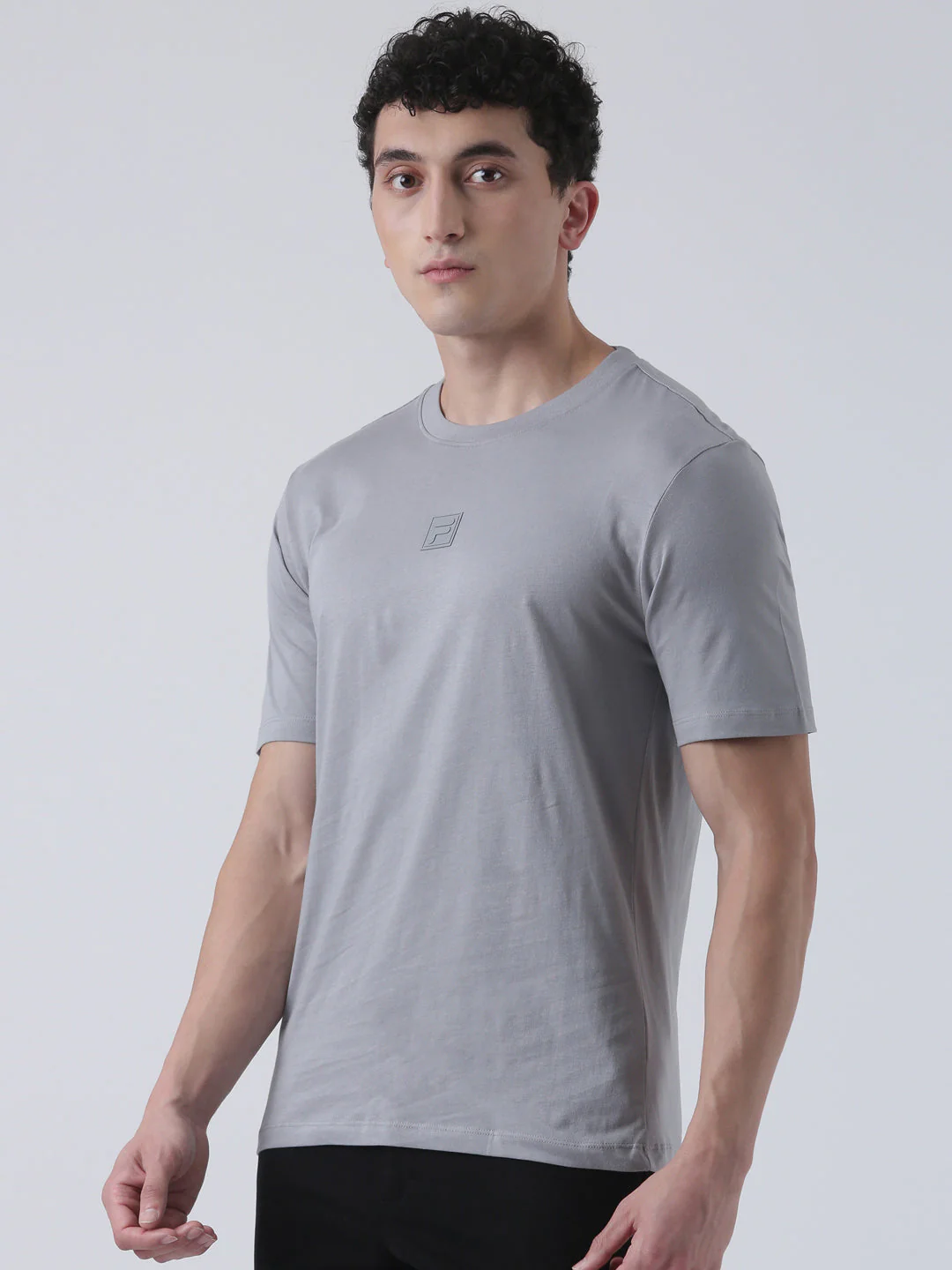Fila Men Light Grey T-Shirt Relaxed Fit - Image 4